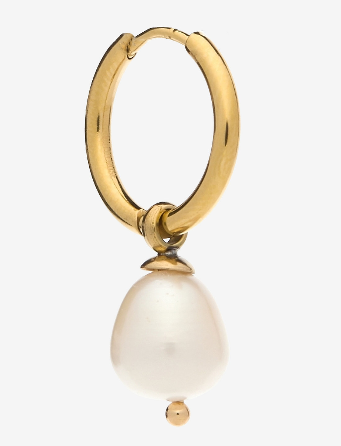 Bud to rose - Pearl Hoop Gold - pērļu auskari - gold - 2