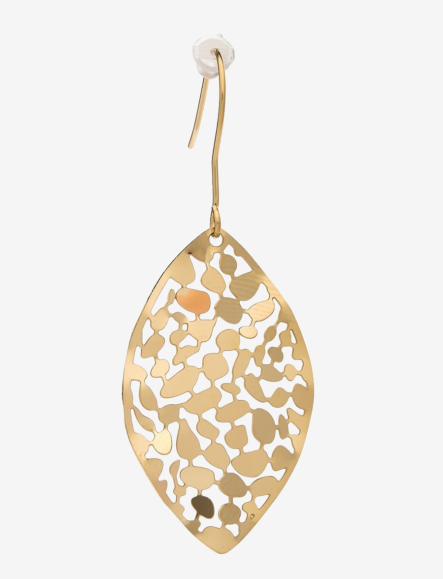 Bud To Rose - Leaf Small Earring - Øreringe med vedhæng - gold - 2