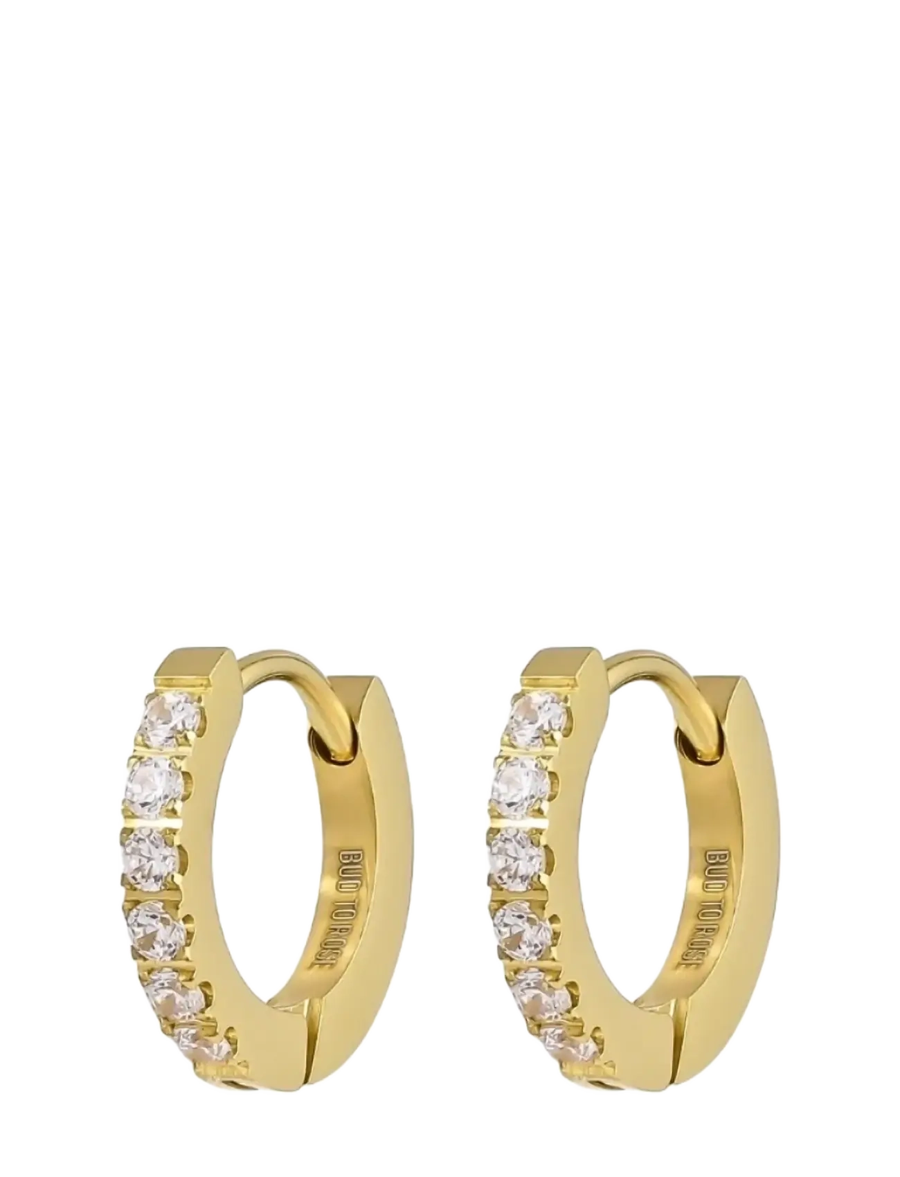BUD TO ROSE Crown Huggie Clear/Steel Gold - One Size - Damen