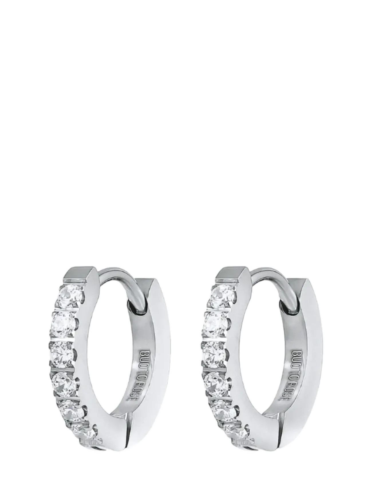 BUD TO ROSE Crown Huggie Clear/Steel Silber - One Size - Damen
