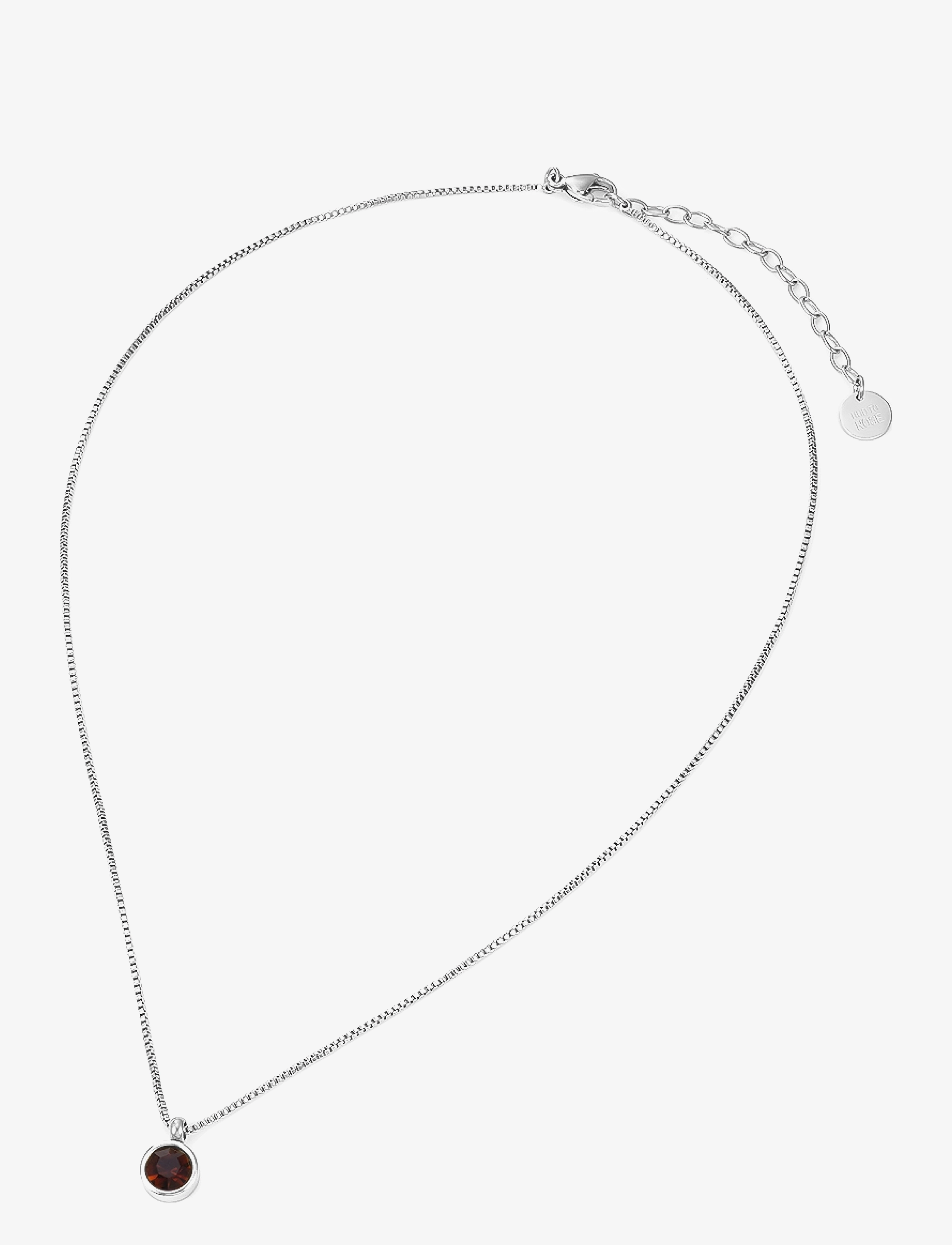 Bud to rose - Lima Necklace - brown/silver - 1