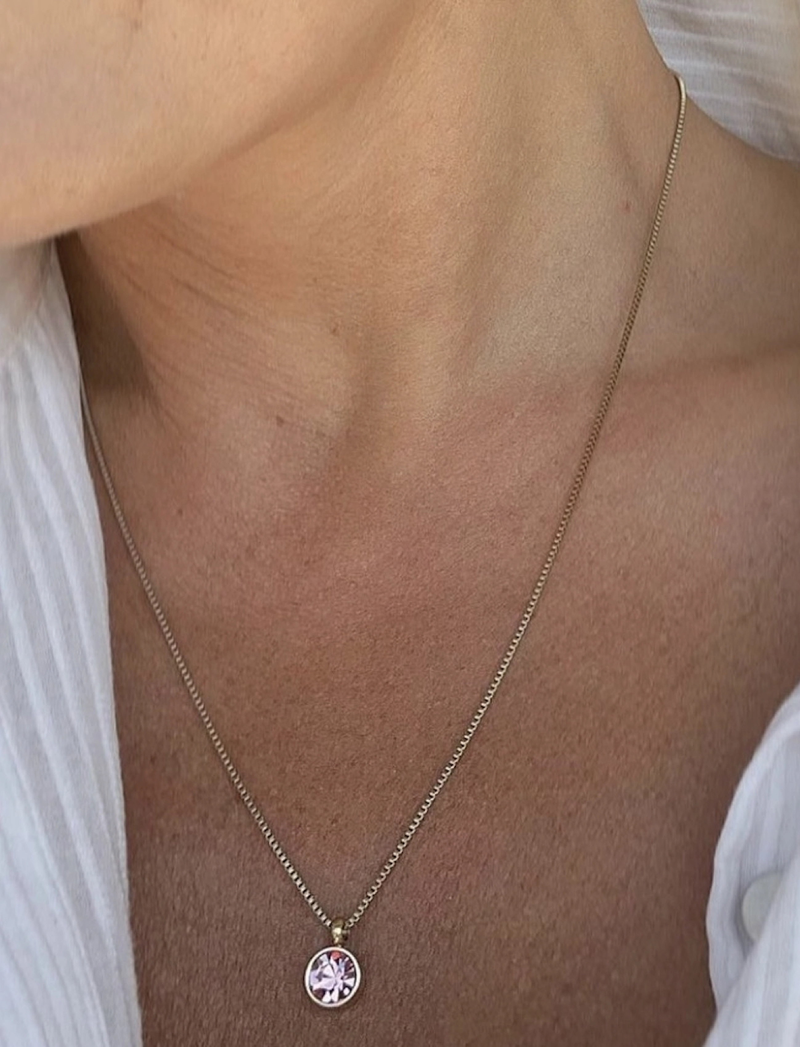 Bud to rose - Lima Necklace - pink/gold - 2