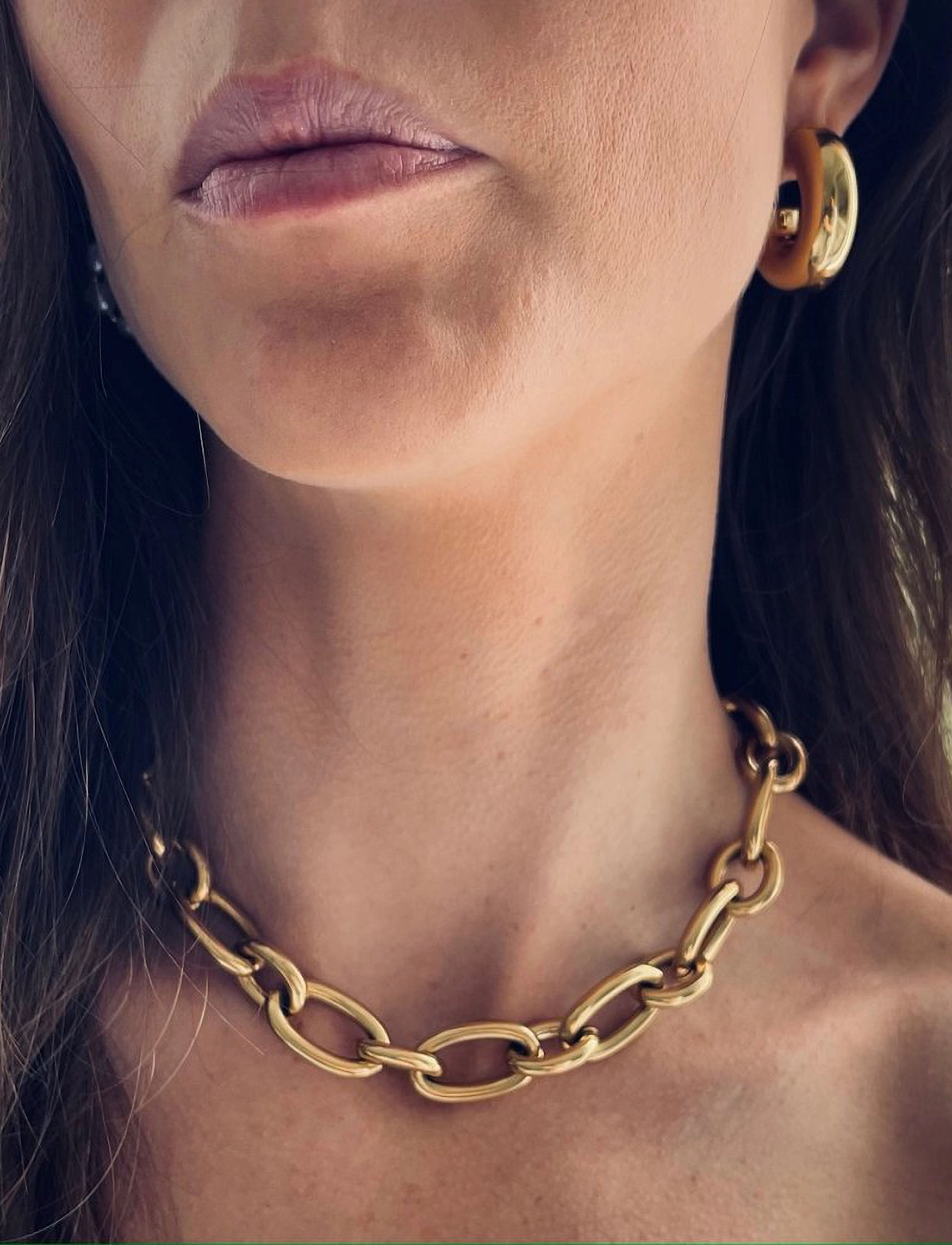 Bud to rose - Lola Chunky Hoop Earring - gold - 2