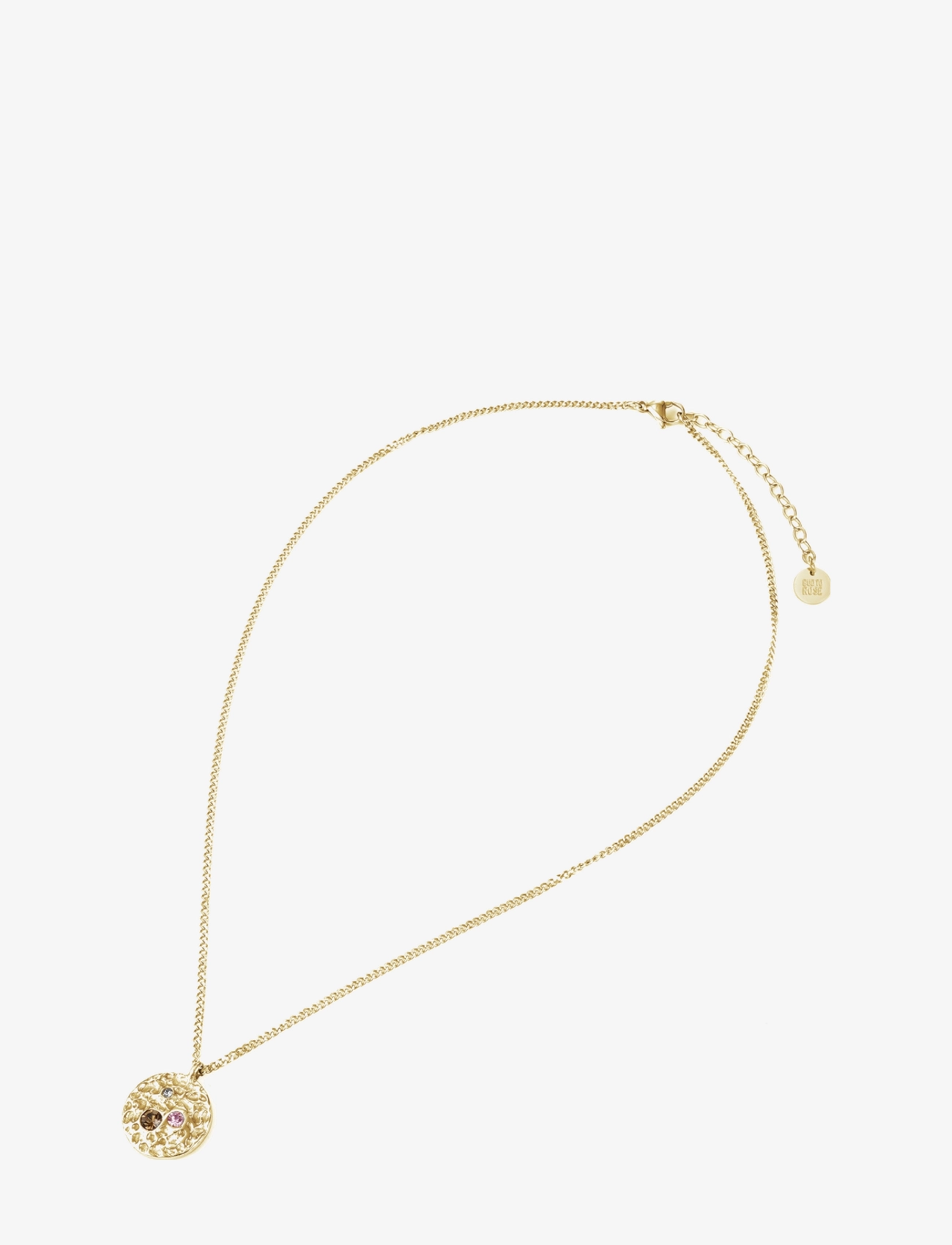 Bud to rose - Ridge Crystal Necklace - gold - 2