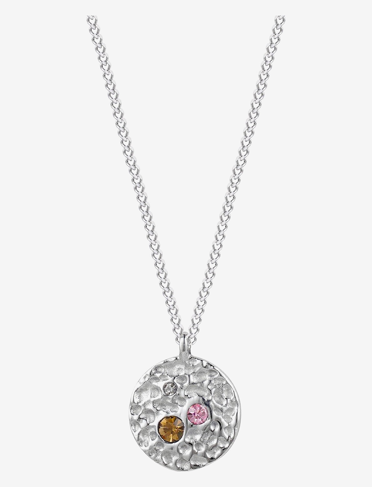 Bud to rose - Ridge Crystal Necklace - silver - 0