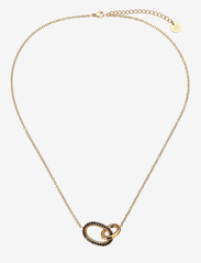 Bud to rose - Harper Necklace Black/Gold - halskæder med vedhæng - gold - 0