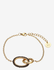 Bud to rose - Harper Bracelet Black/Gold - chain bracelets - gold - 0