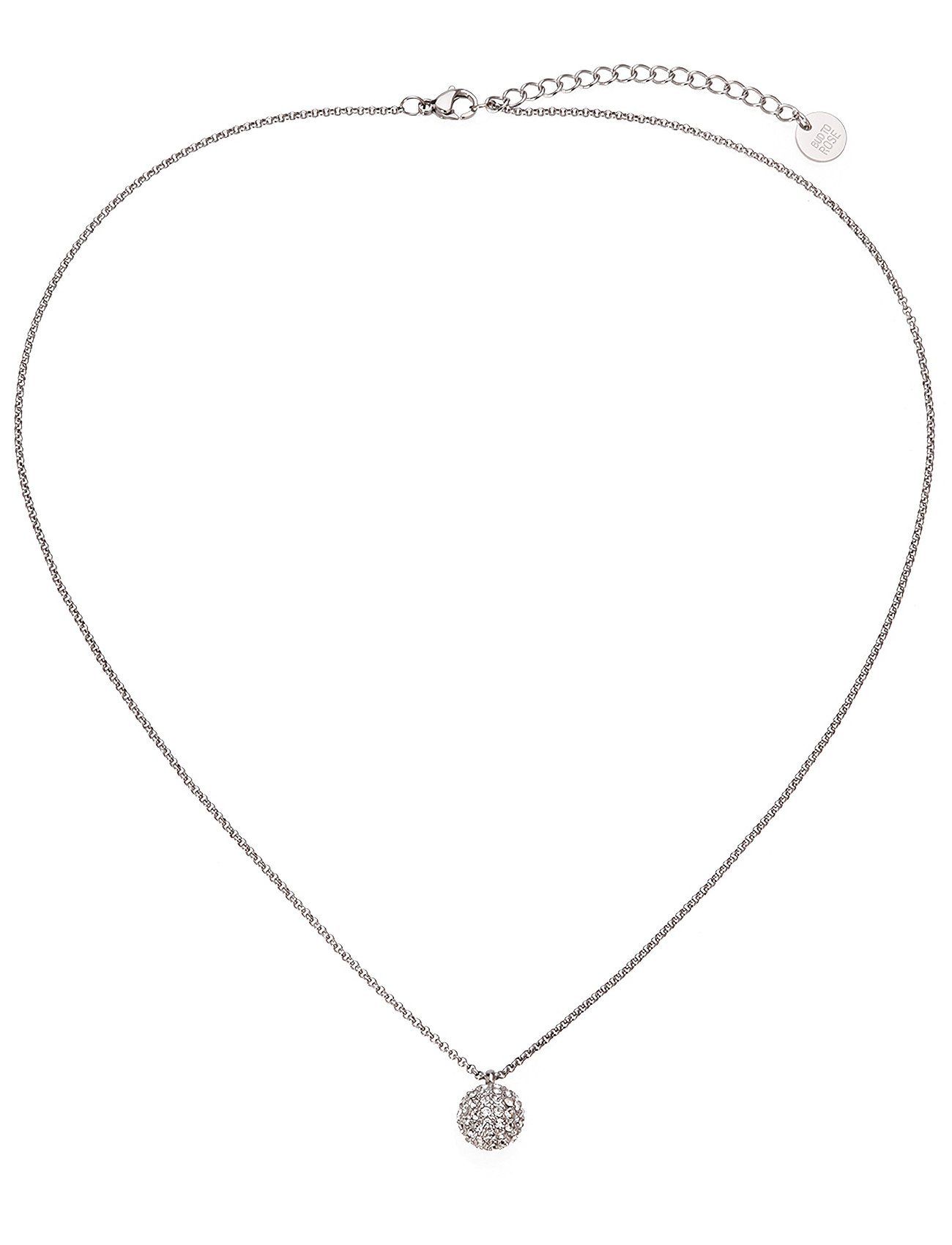 Bud to rose - Bullet Necklace Clear/Silver - halsband med hänge - silver - 1