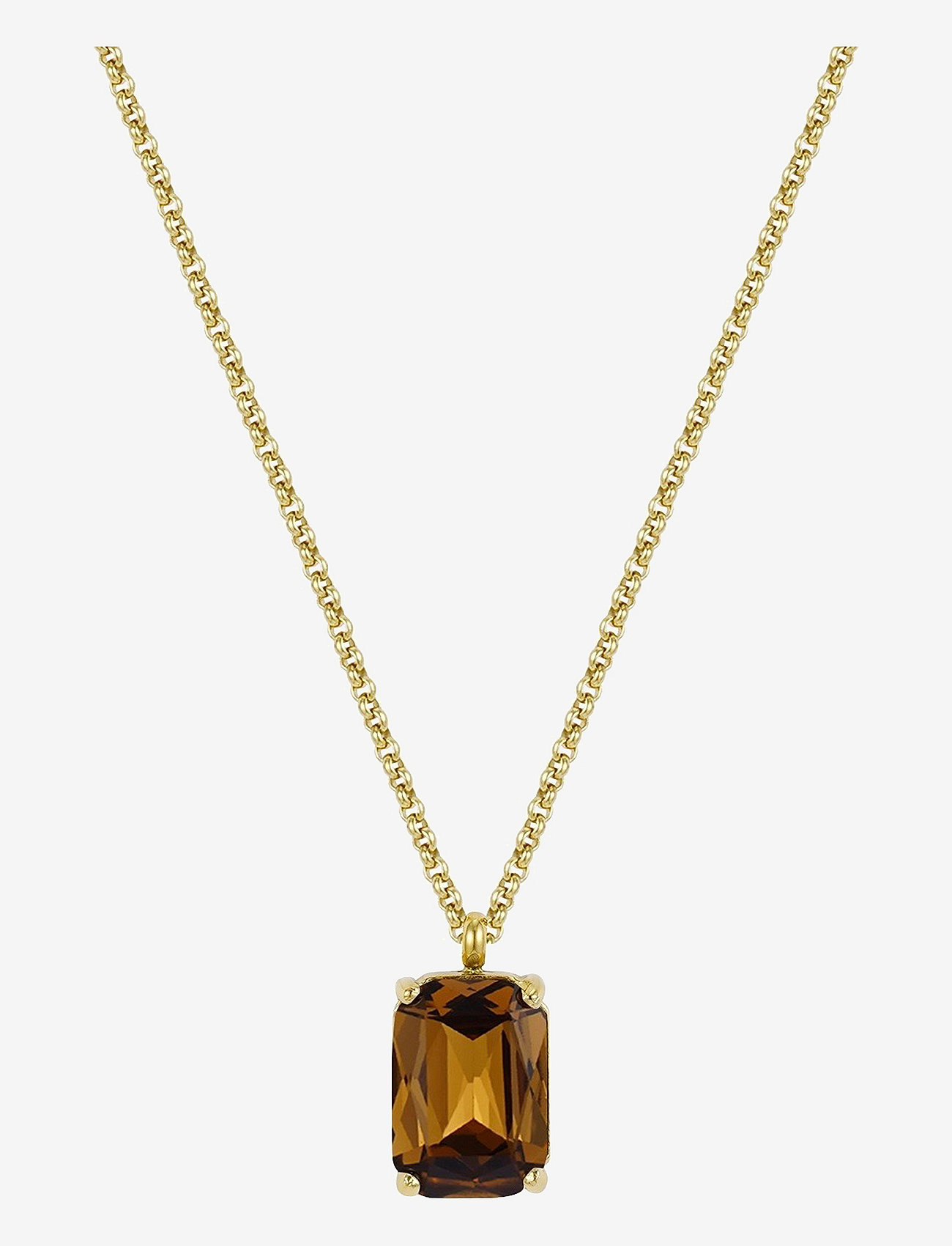 Bud to rose - Aspen Necklace Brown/Gold - gold/brown - 0
