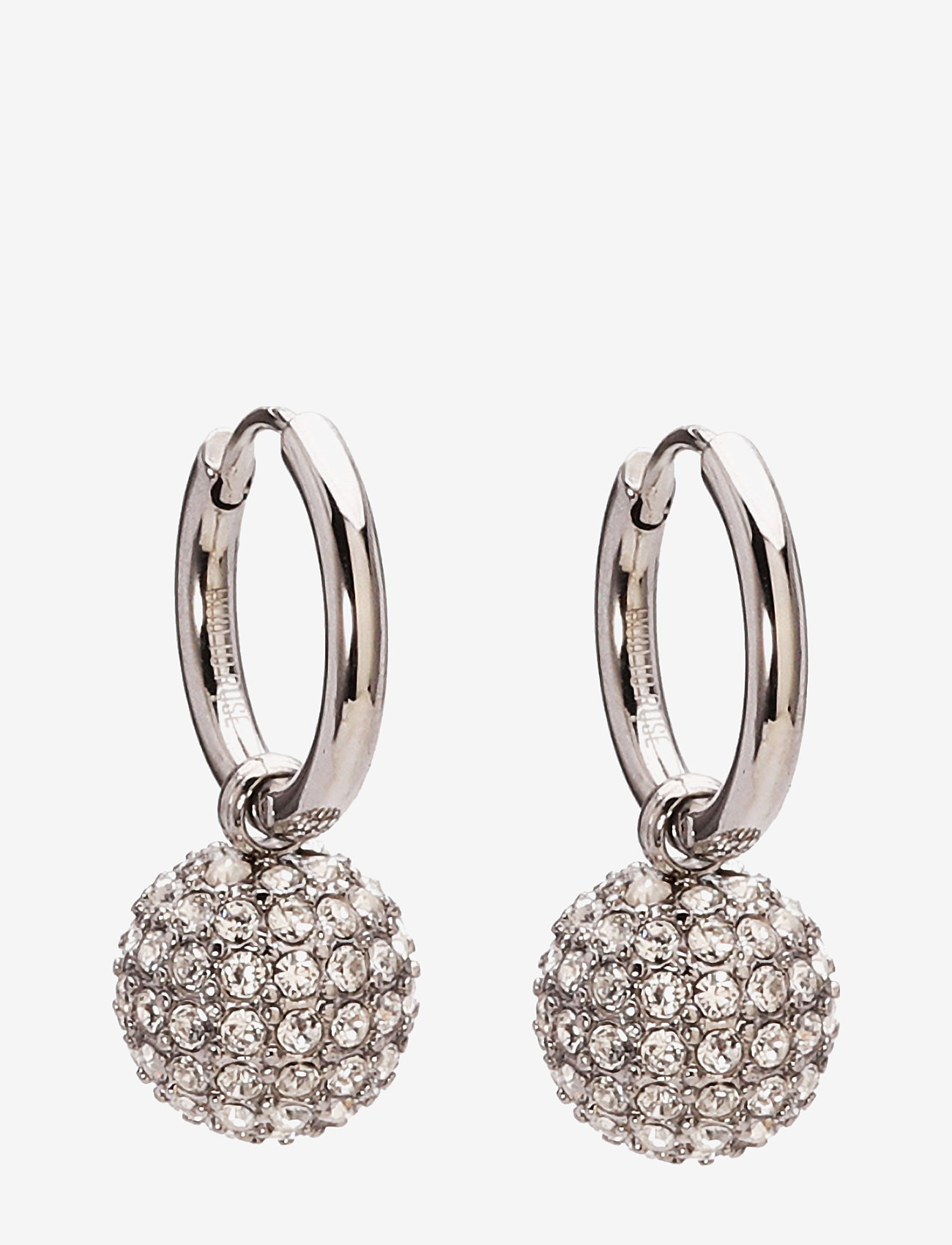 Bud to rose - Bullet Hoop Earring Clear/Silver - silver - 0