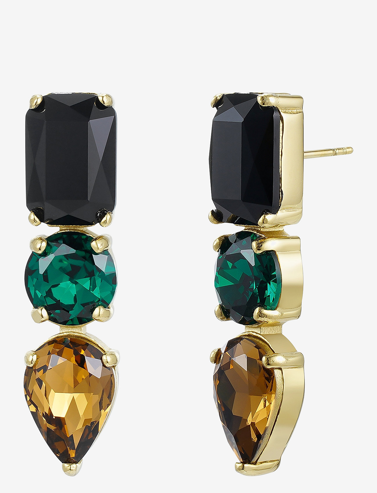 Bud to rose - Fiesta Earring Green/Gold - gold - 0