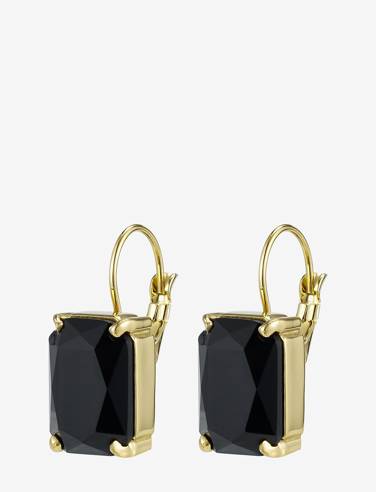 Bud to rose - Aspen Earring Black/Gold - roikkuvat korvakorut - gold/black - 0