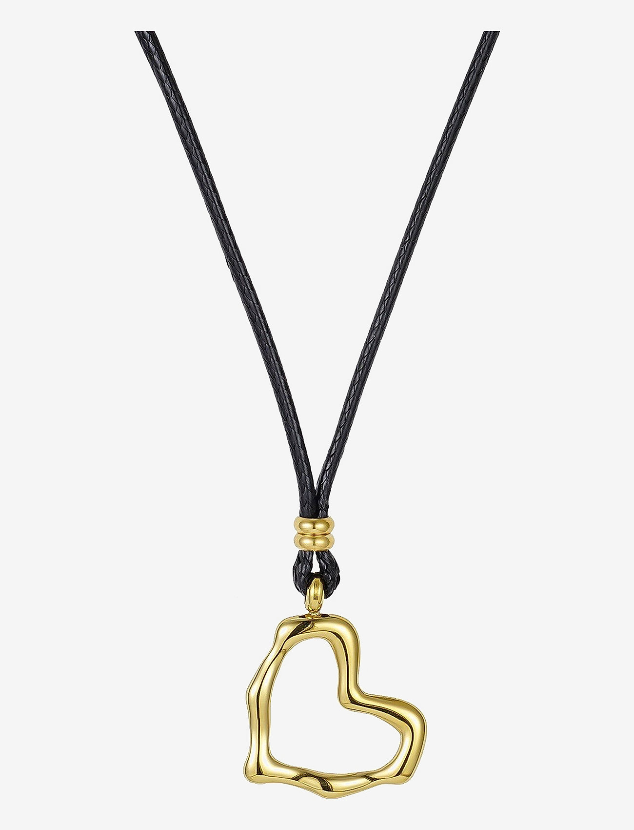Bud to rose - Crush Cord Necklace Silver - gold - 0