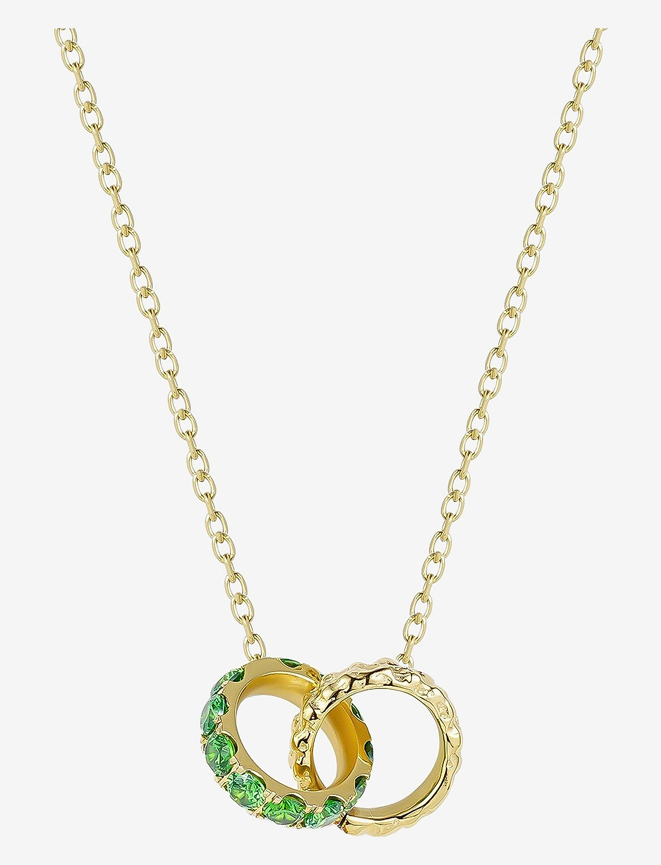 Bud to rose - Ice Ridge Necklace Green/Gold - halskæder med vedhæng - gold - 1