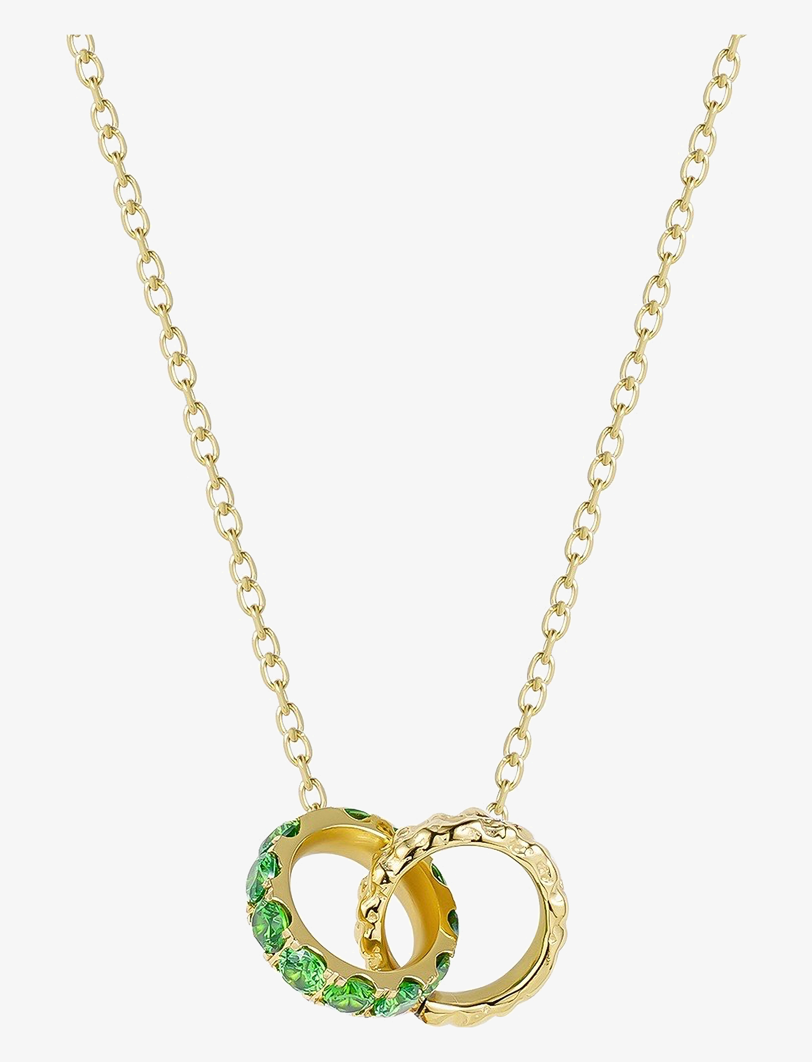 Ice Ridge Necklace Green/Gold - GOLD