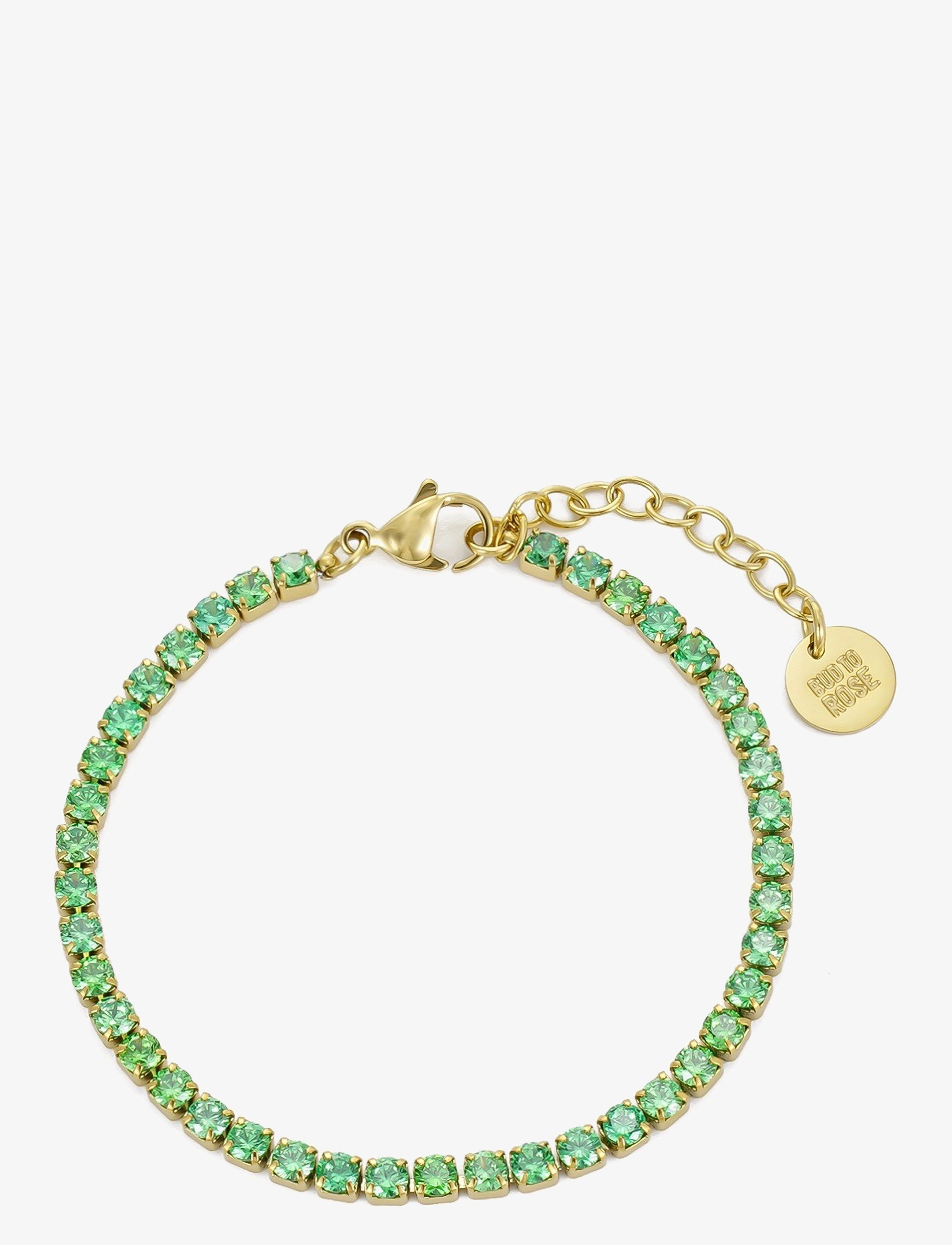 Bud to rose - Ice Tennisbracelet Green/Gold - gold - 0