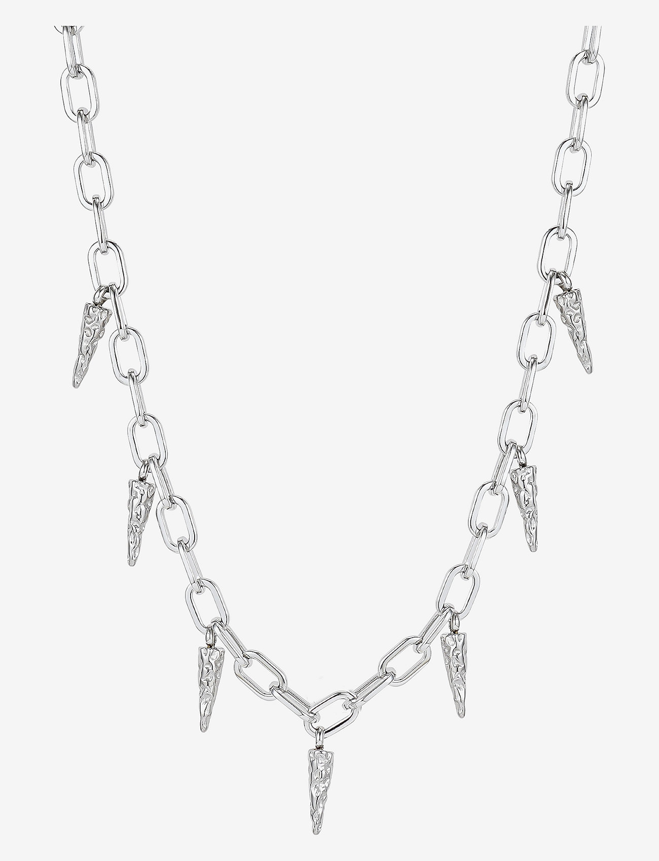 Bud to rose - Spike Chain Necklace Silver - chain necklaces - silver - 0