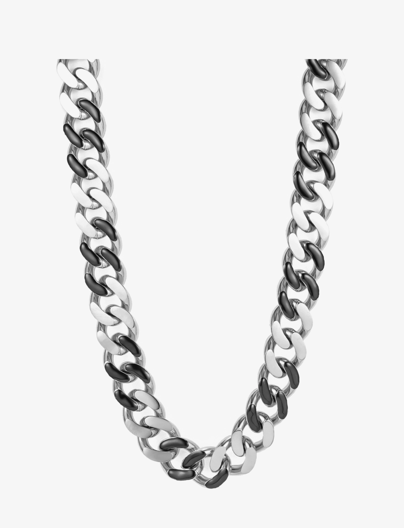 Bud to rose - Riviera Riversible Necklace Black/Silver - silver - 1