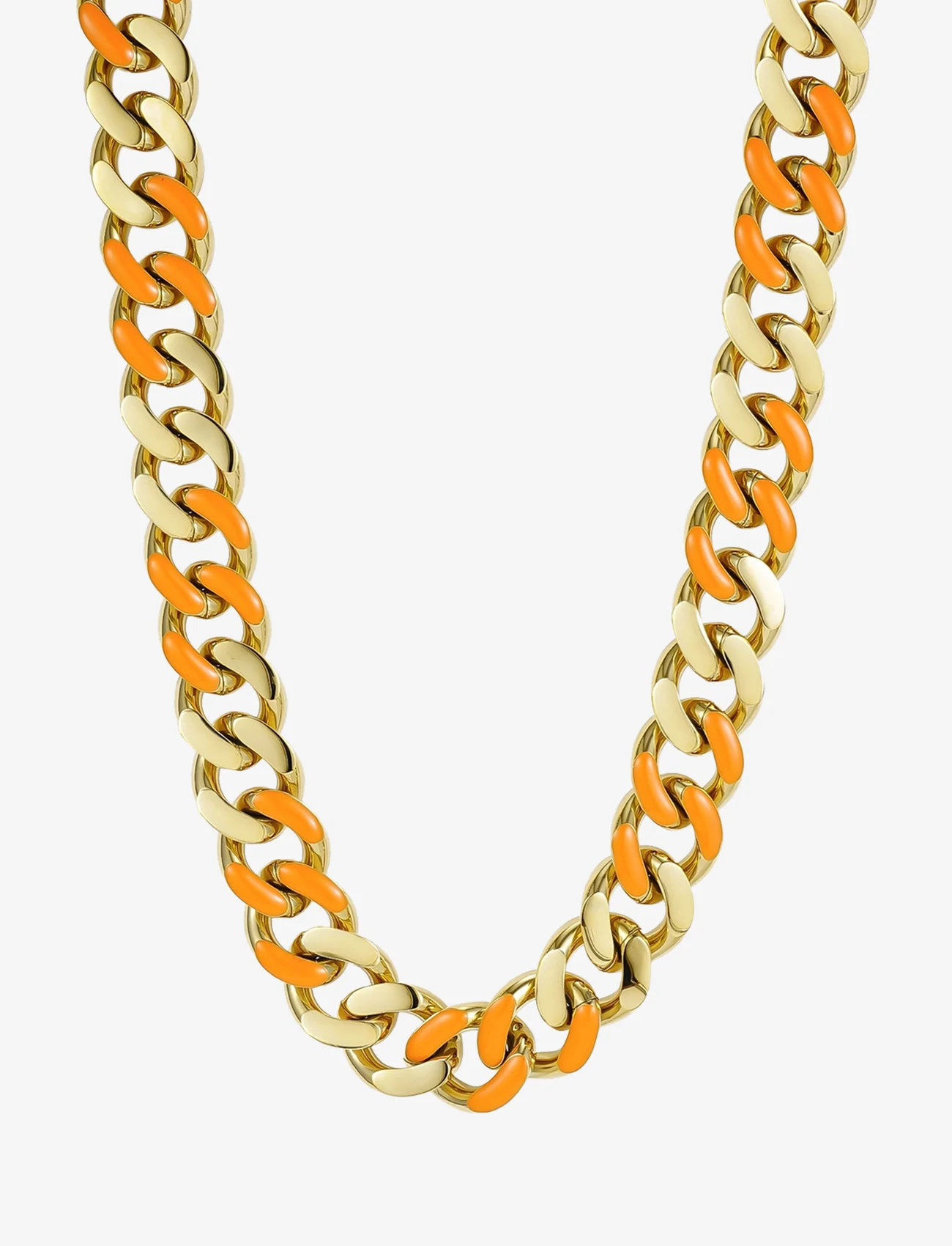 Bud to rose - Riviera Reversible Necklace Orange/Gold - kaelaketid - gold/orange - 0
