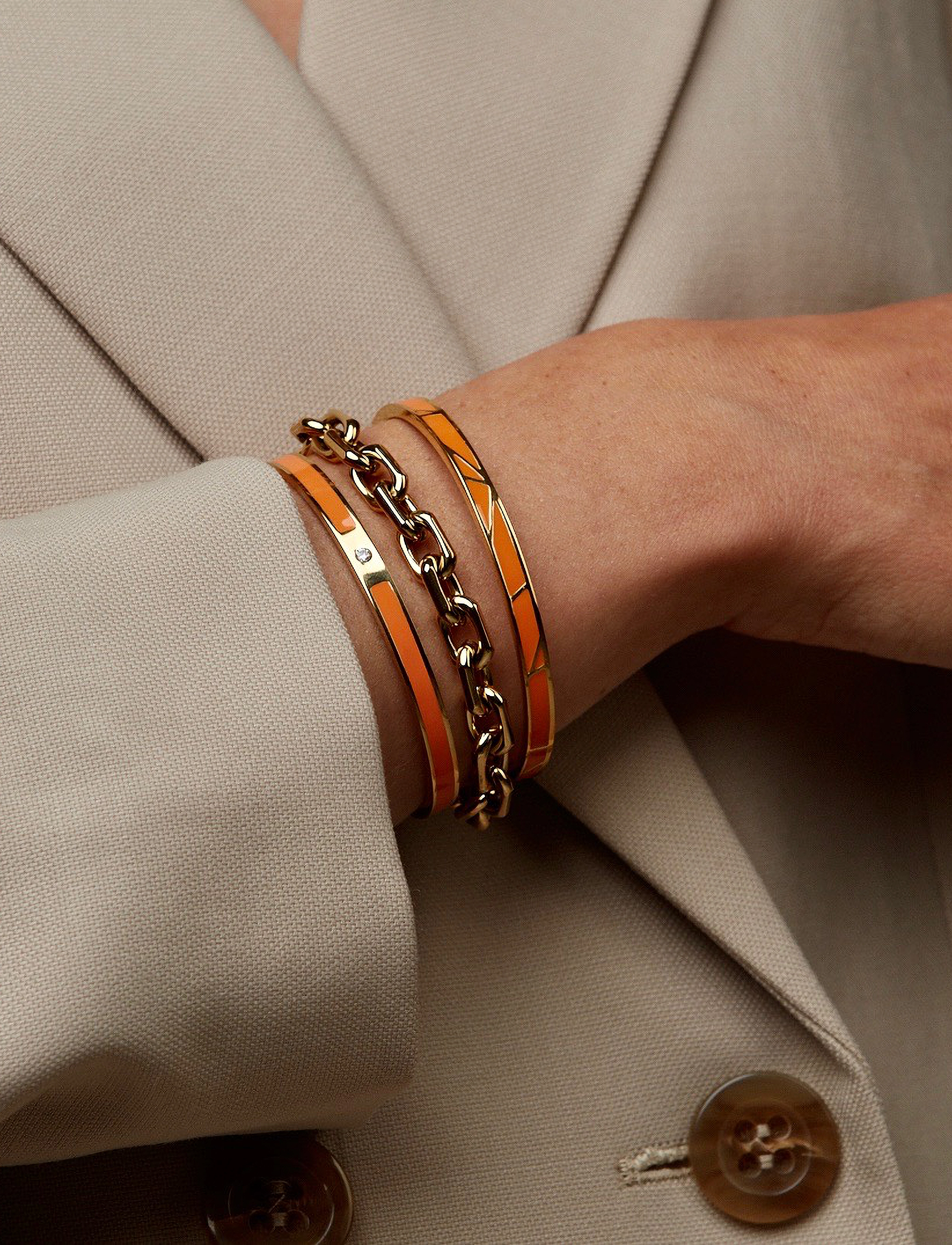 Bud to rose - Edge Bracelet - gold - 1