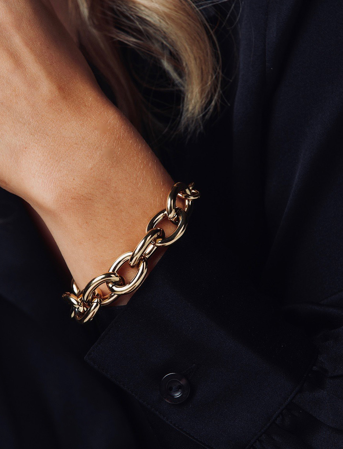 Bud to rose - Monaco Bracelet Silver - chain bracelets - gold - 1
