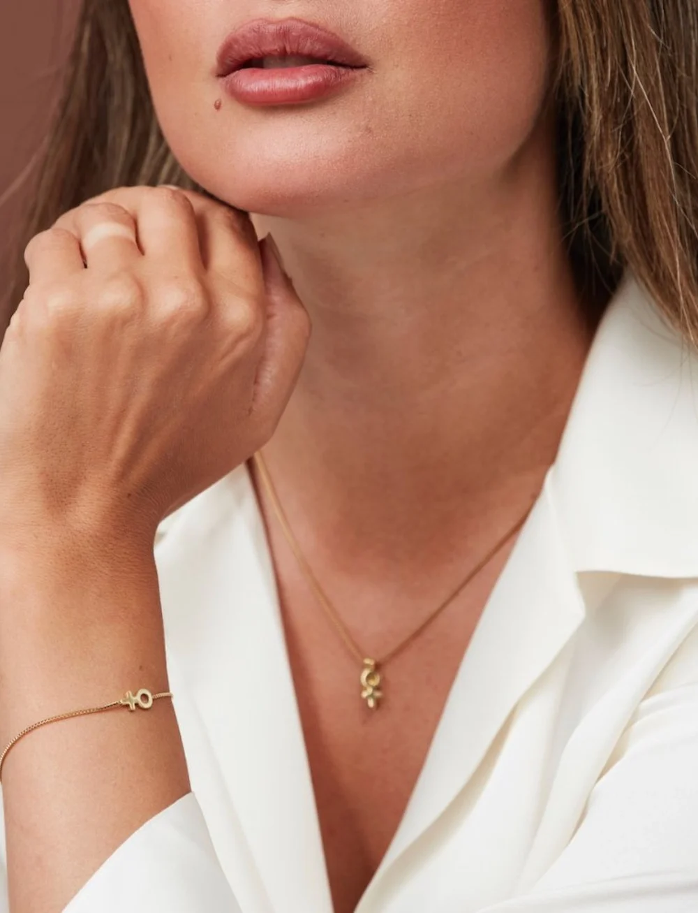 Bud to rose - Woman Necklace - grandininiai karoliai - gold - 0