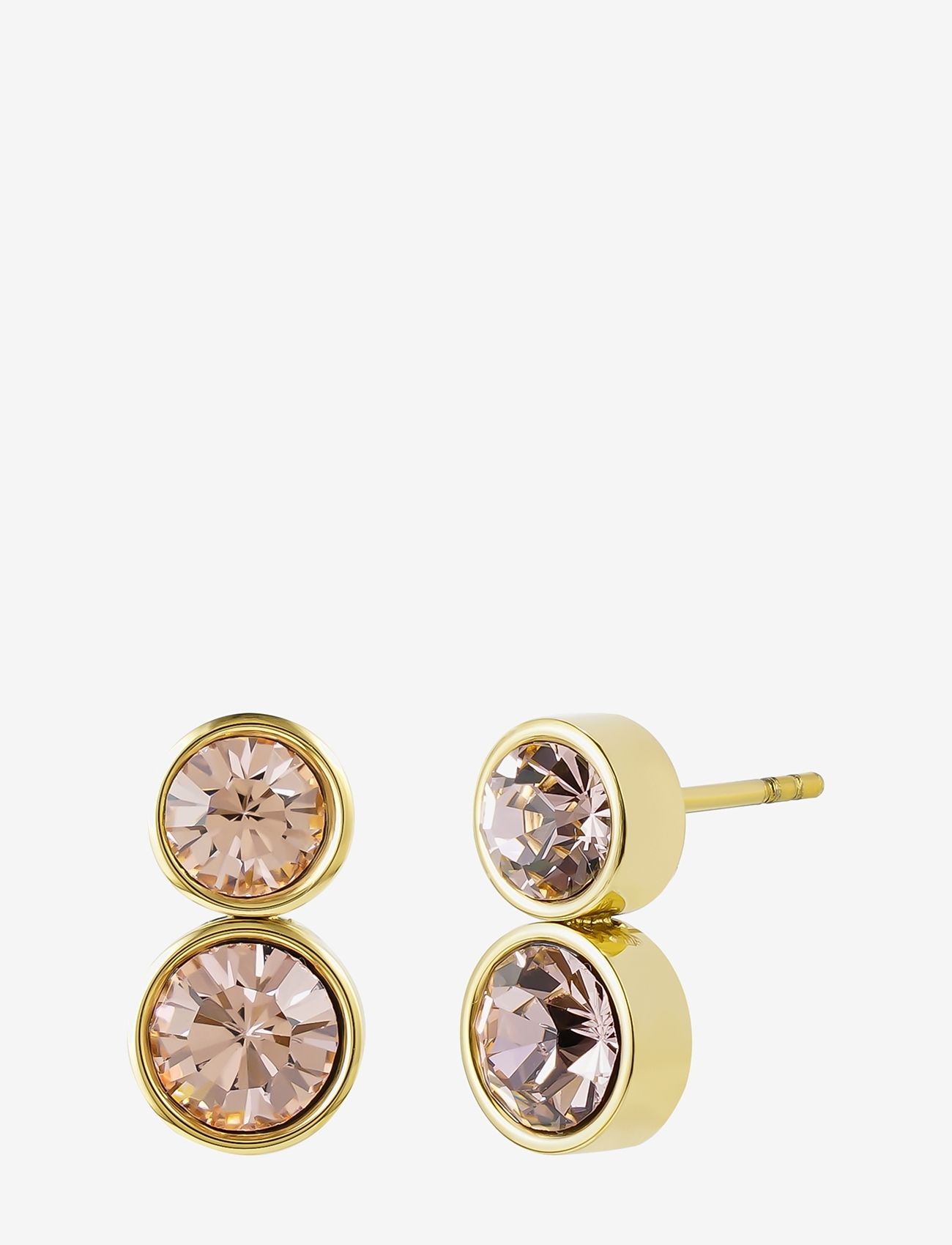 Bud to rose - Lima Duo Earring Vintage Rose/Gold - gold - 0