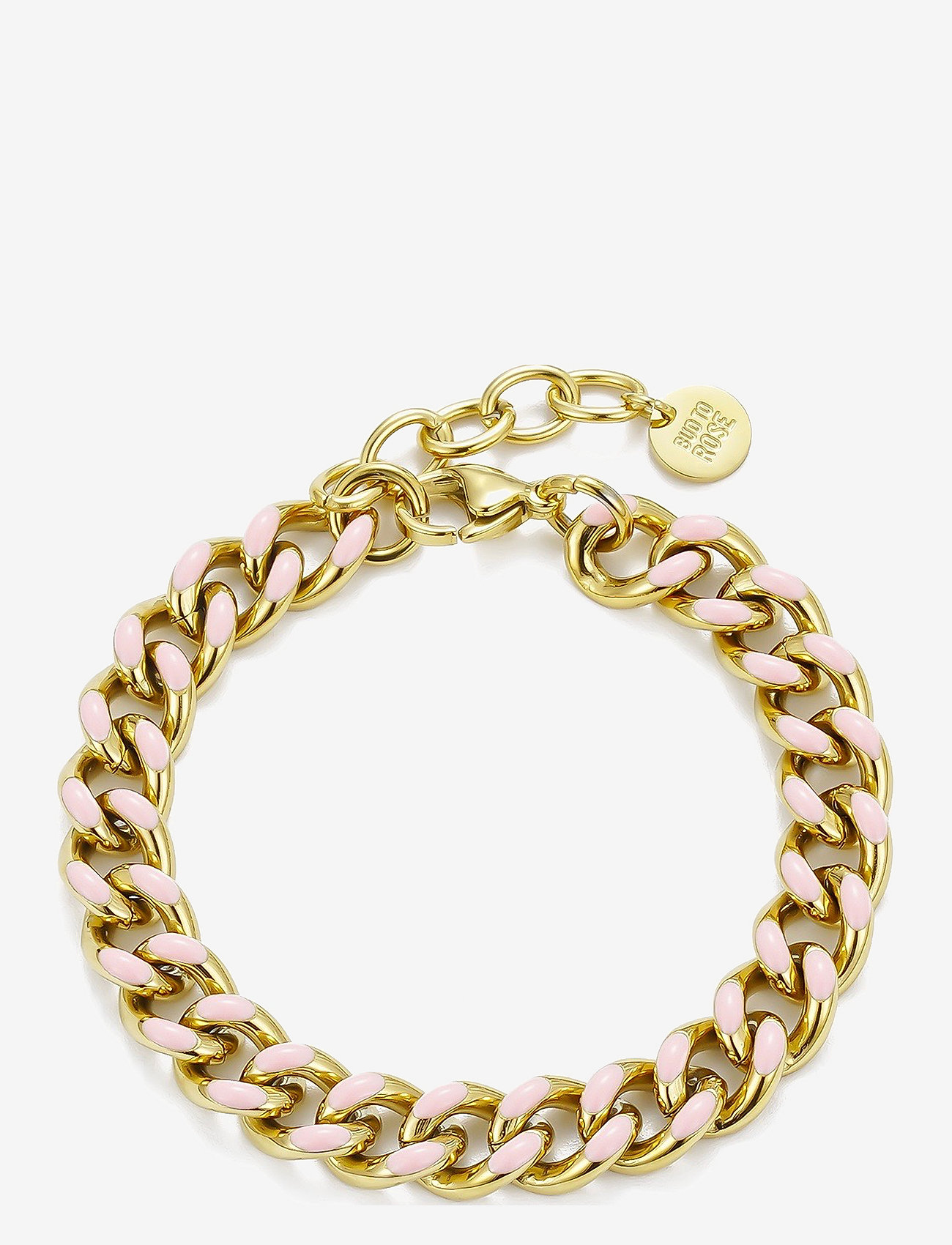 Bud to rose - Riviera Reversible Small Bracelet Lt.Pink/Gold - chain bracelets - pink - 0