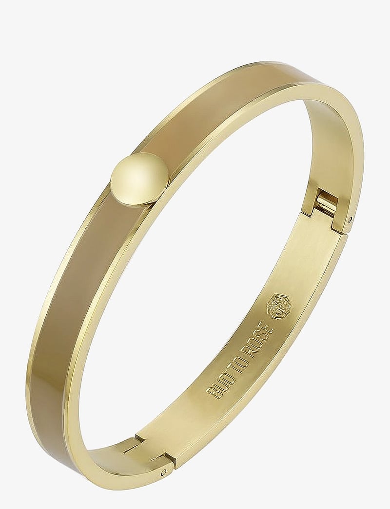Bud to rose - Capri Enamel Bracelet Sand/Gold - bangles - sand/gold - 1