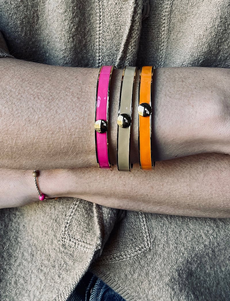 Bud to rose - Capri Enamel Bracelet Sand/Gold - bangles - sand/gold - 0