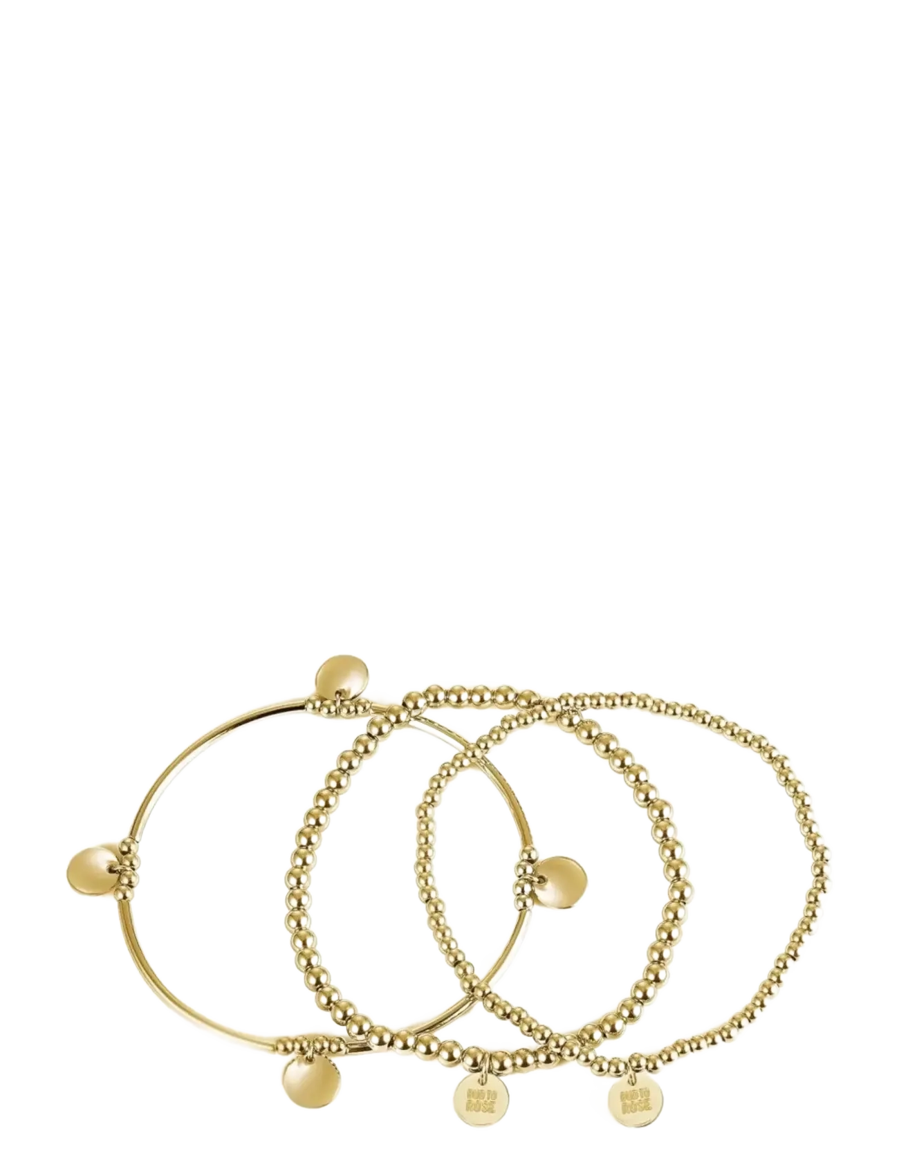 BUD TO ROSE Capri 3-Pack Armband Gold Gold - One Size - Damen