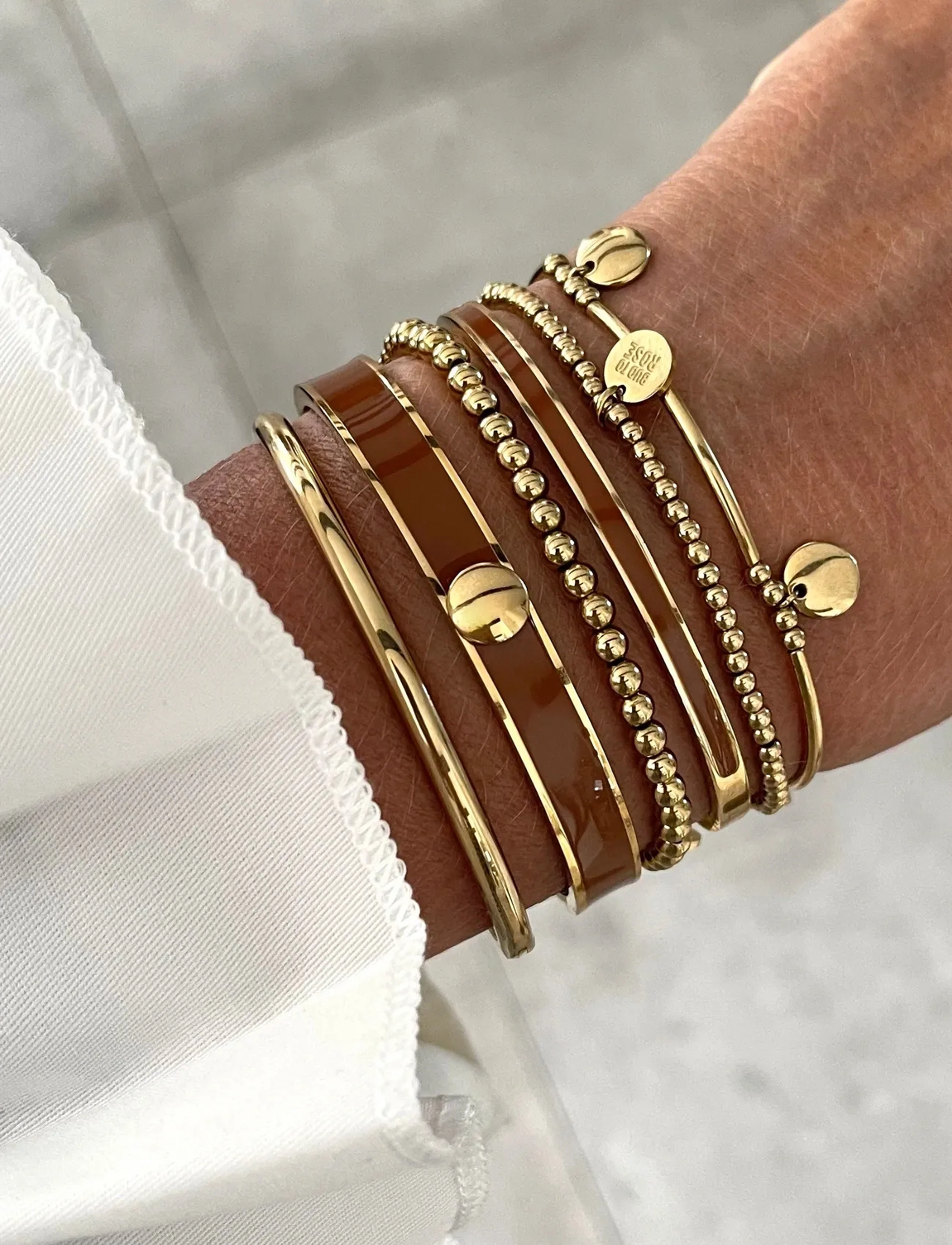 Bud To Rose - Capri 3-pack Bracelet Silver - käeketid - gold - 2