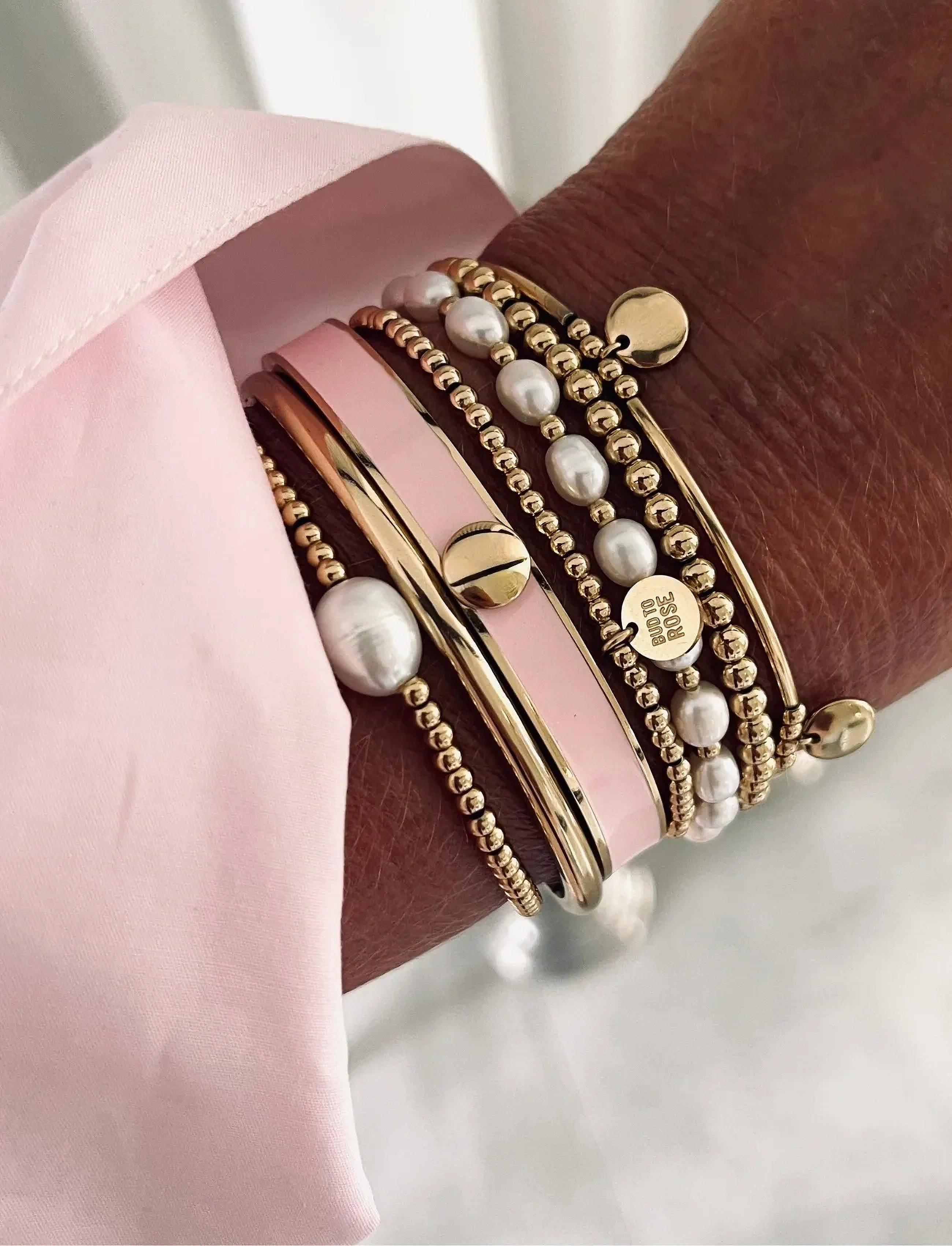 Bud To Rose - Capri 3-pack Bracelet Silver - käeketid - gold - 4