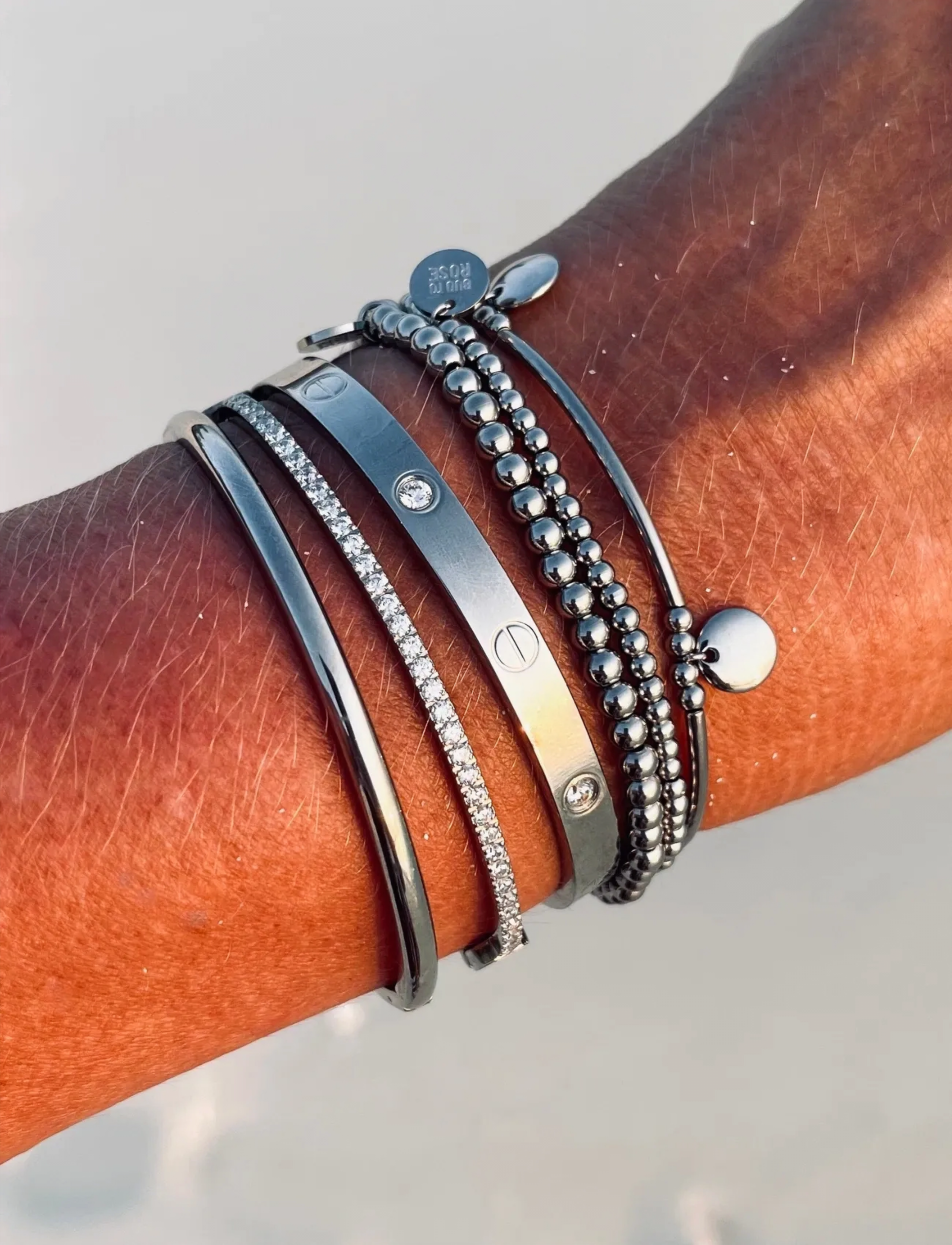 Bud To Rose Capri 3-Pack Bracelet Gold, One Size, Silver, Armbånd > Kædearmbånd, Dame