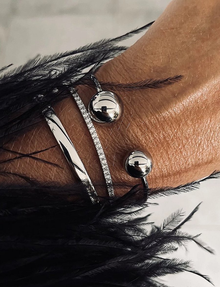 Bud To Rose - Annie Bangle - armringe - silver - 0