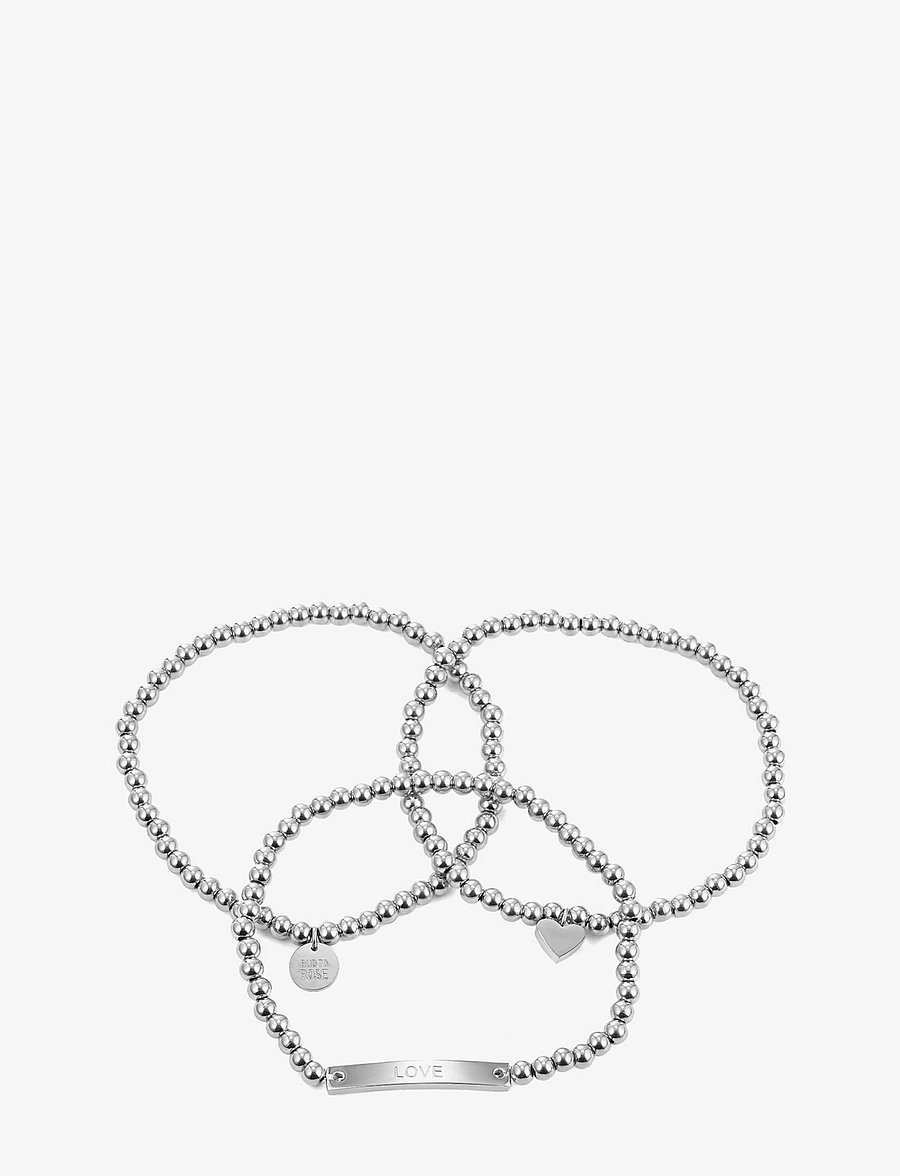 Bud To Rose - Annika Elastic Bracelet - kædearmbånd - silver - 0