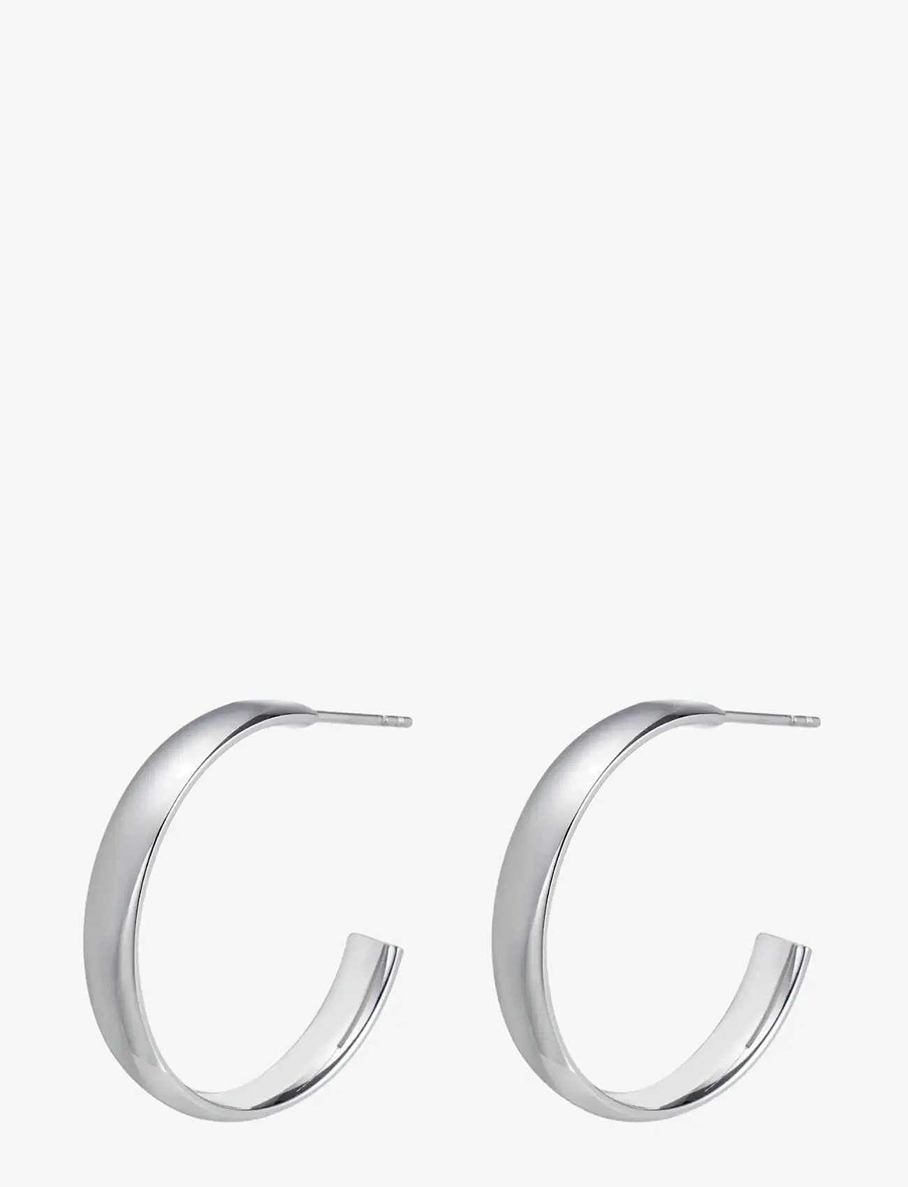 Bud to rose - Annie Hoop 30mm Silver - hoops - silver - 1
