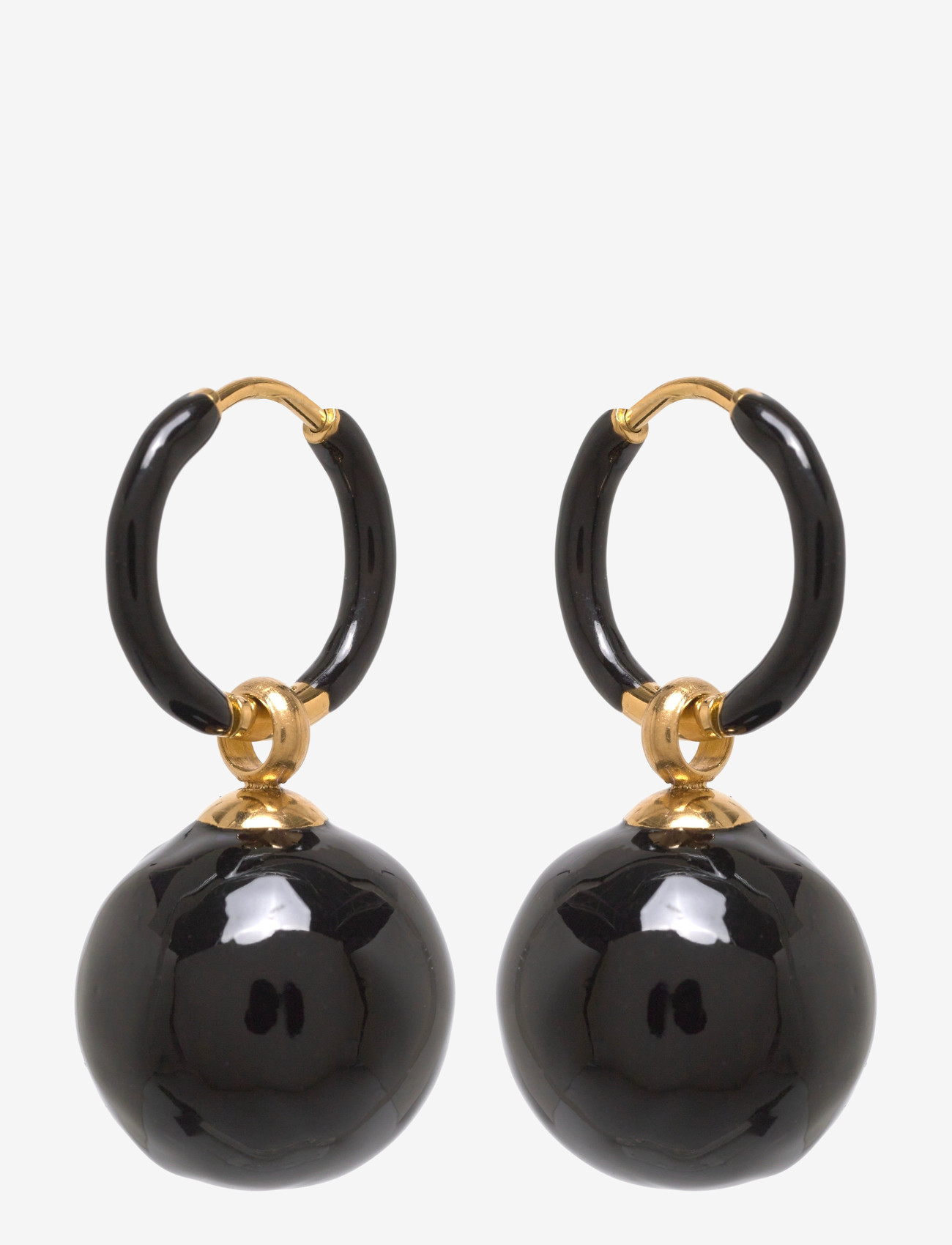 Bud to rose - Brea Hoop Black/Silver - black/gold - 0