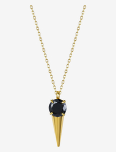 Crystal Spike Necklace Black/Gold, Bud to rose