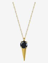 Crystal Spike Necklace Black/Gold - BLACK/GOLD