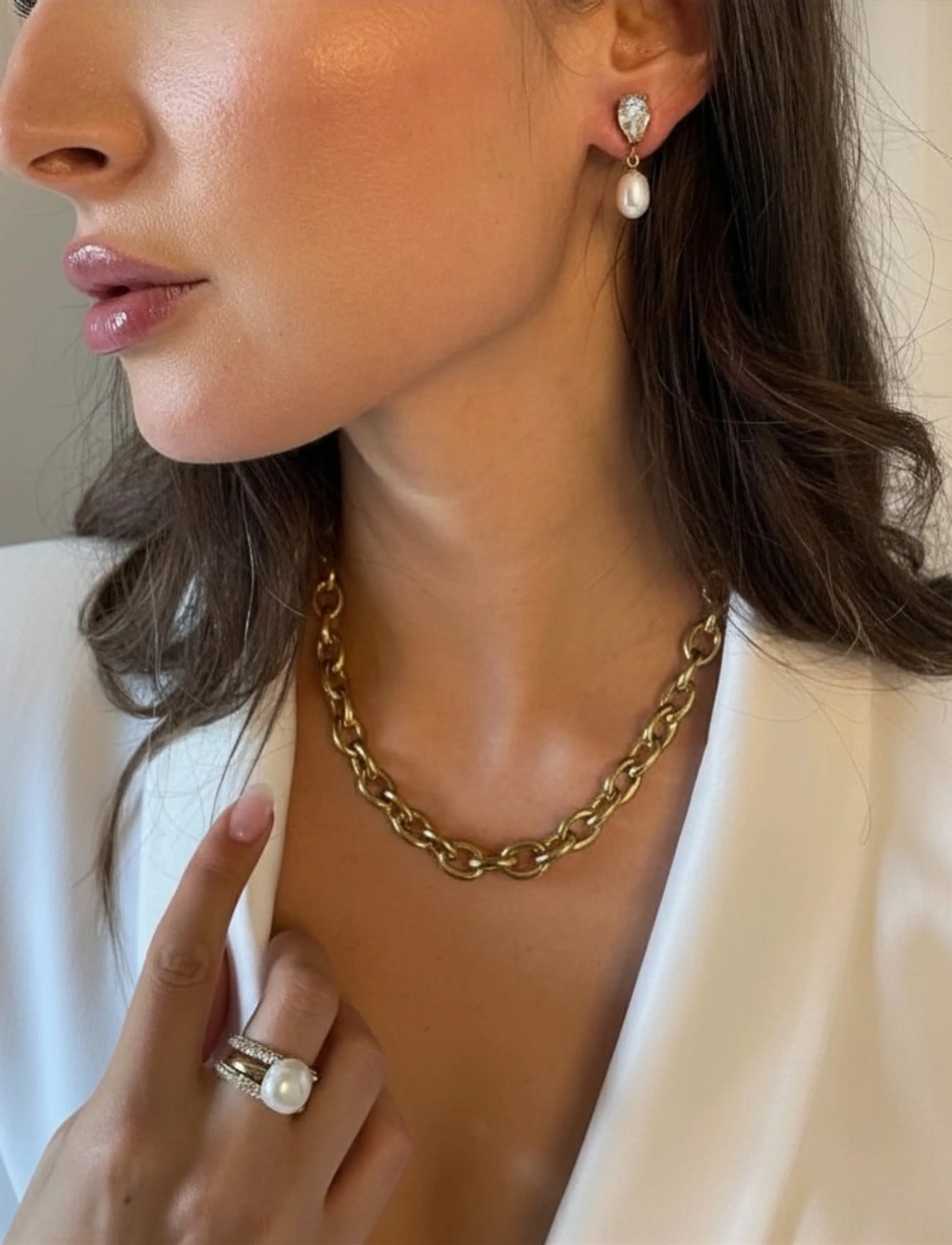 Bud To Rose Soho Chain Necklace Gold, One Size, Necklaces, Gold - Frauen