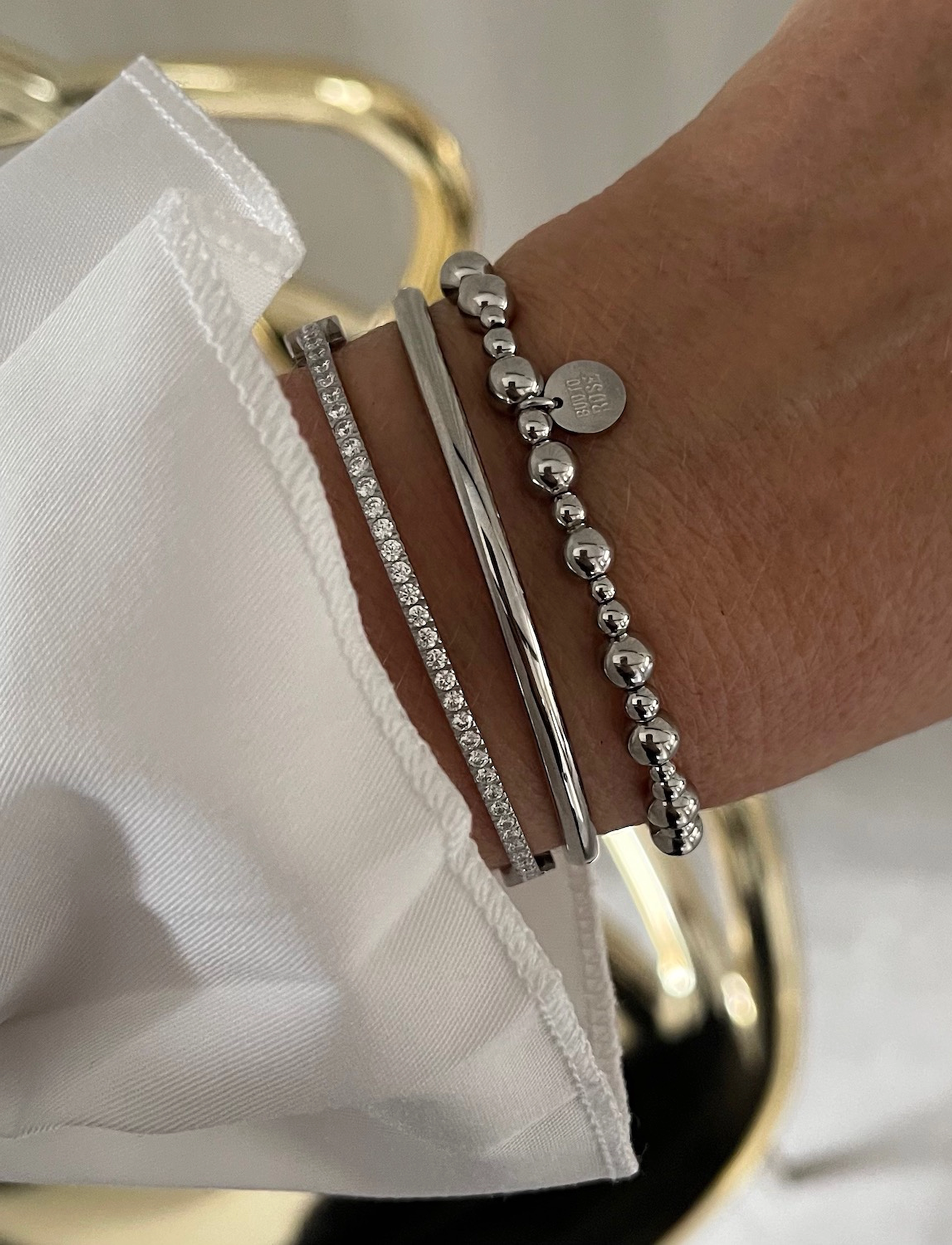 Bud To Rose - Annie 3mm Bracelet Silver - silver - 2