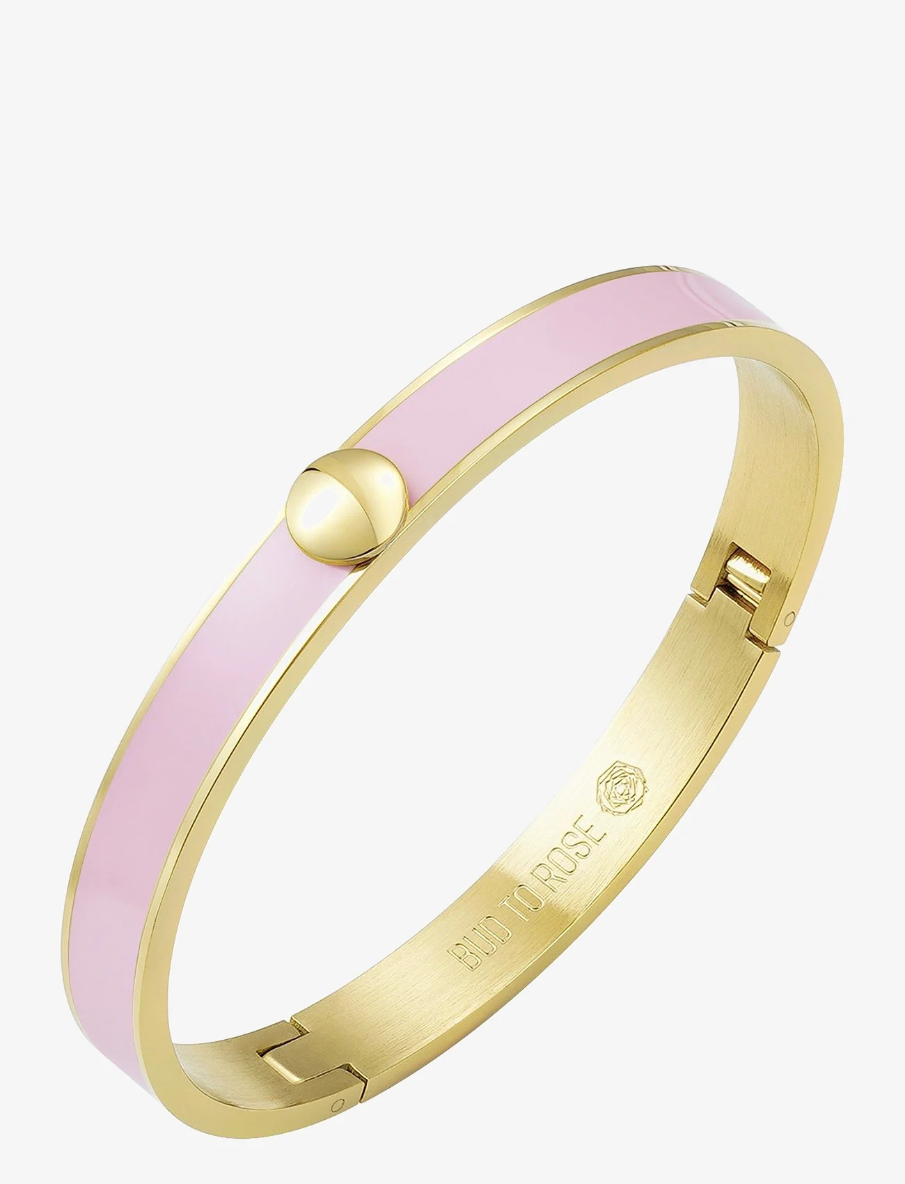 Bud to rose - Capri Enamel Bracelet Lt. - party wear at outlet prices - pink/gold - 0