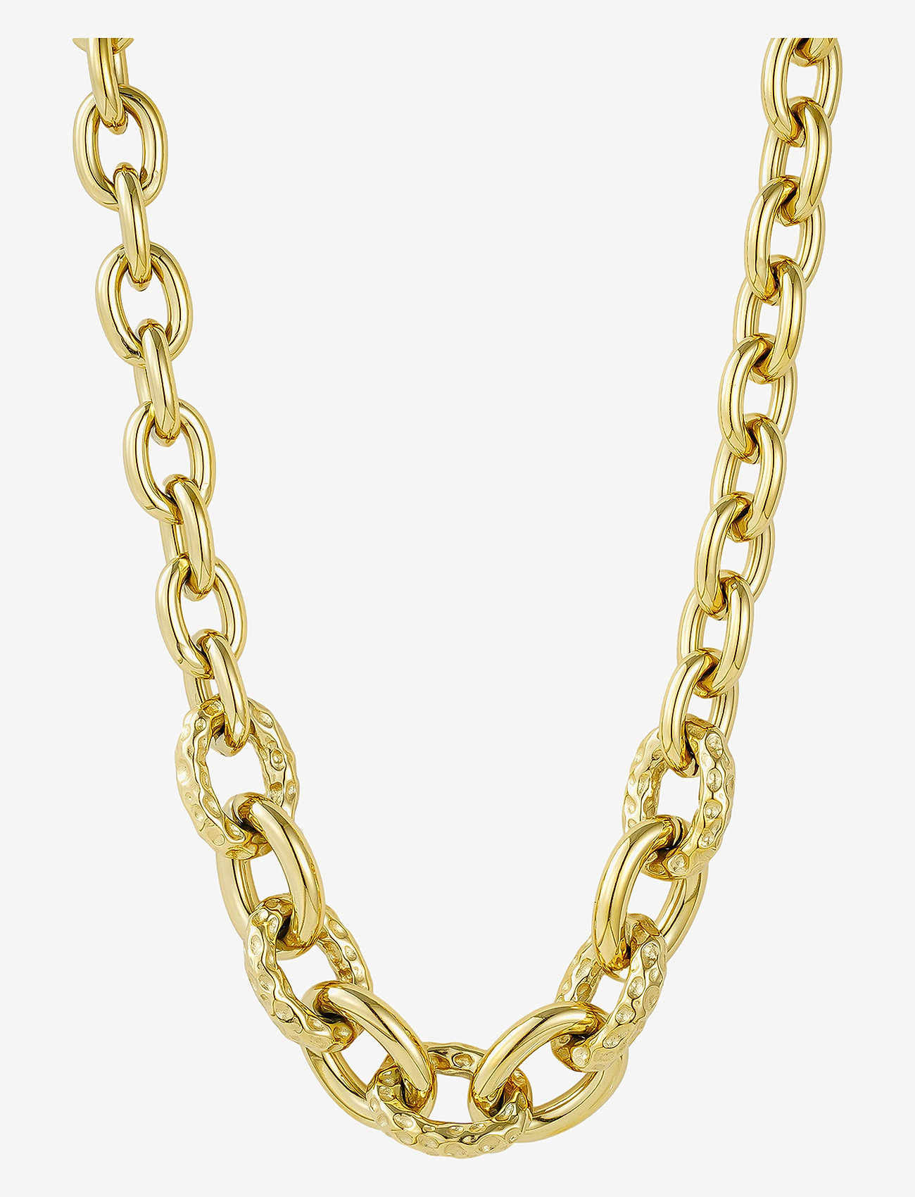 Bud to rose - Ridge Mix Chunky Necklace Silver - chain necklaces - gold - 1