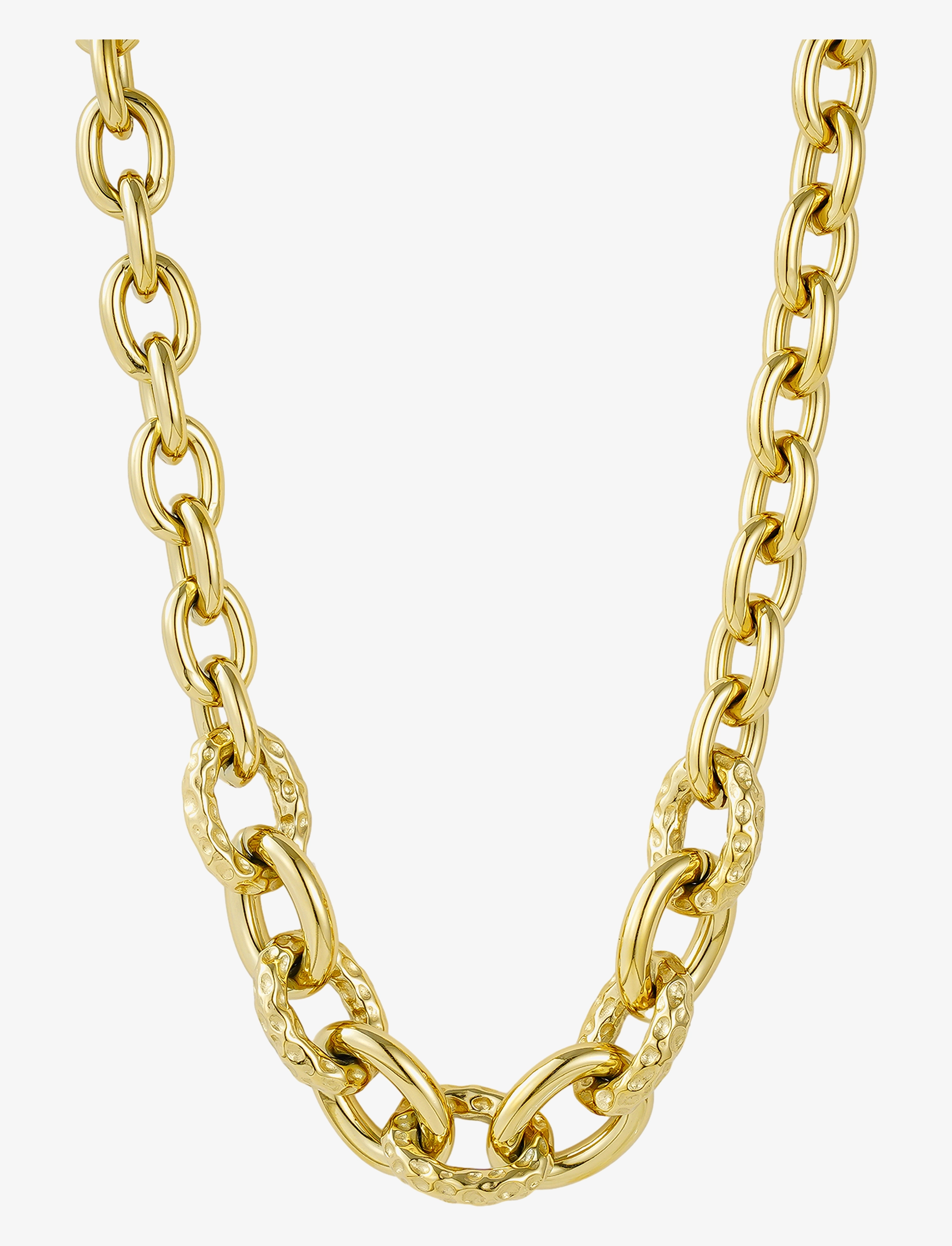 Ridge Mix Chunky Necklace Silver - GOLD