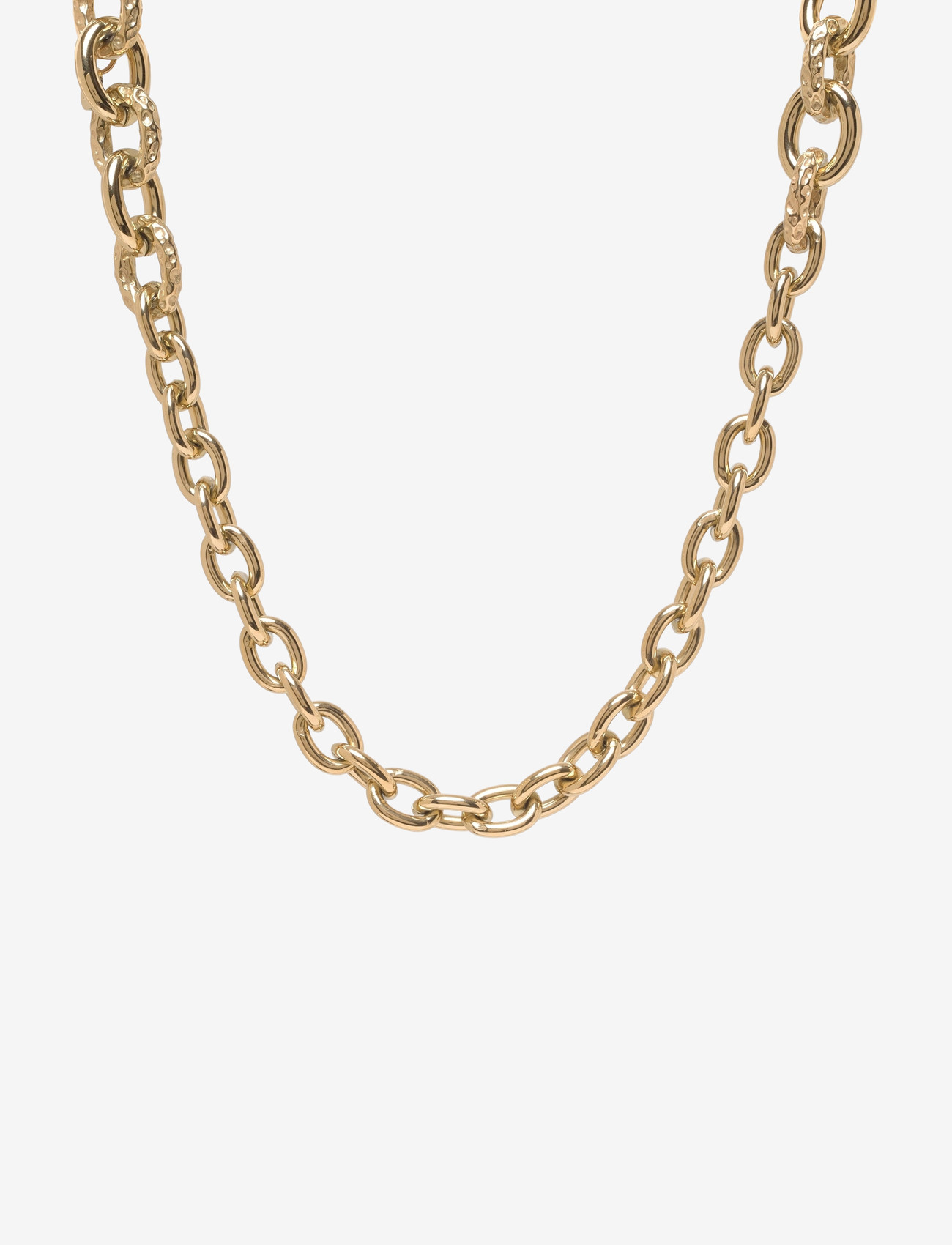 Bud to rose - Ridge Mix Chunky Long Neckace Gold - kedjehalsband - gold - 1