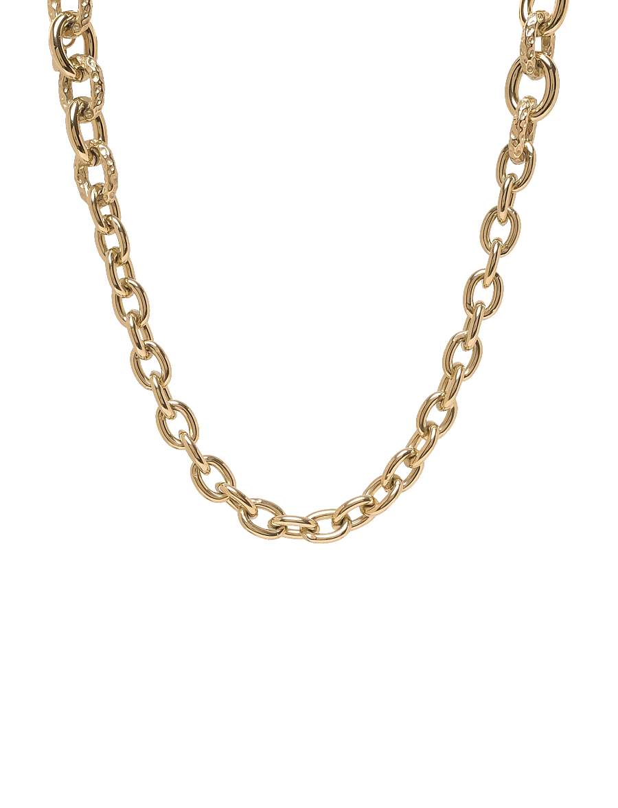 Bud To Rose - Ridge Mix Chunky Long Neckace Gold - halskæder - gold - 1