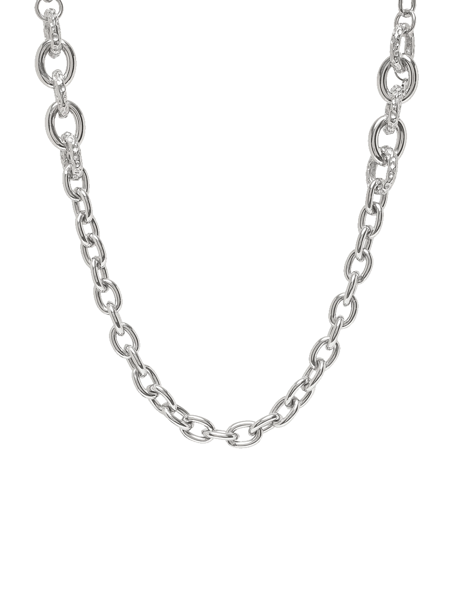 Bud To Rose - Ridge Mix Chunky Long Neckace Gold - colliers chaîne - silver - 0