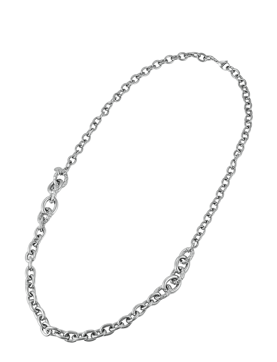 Bud To Rose - Ridge Mix Chunky Long Neckace Gold - colliers chaîne - silver - 1