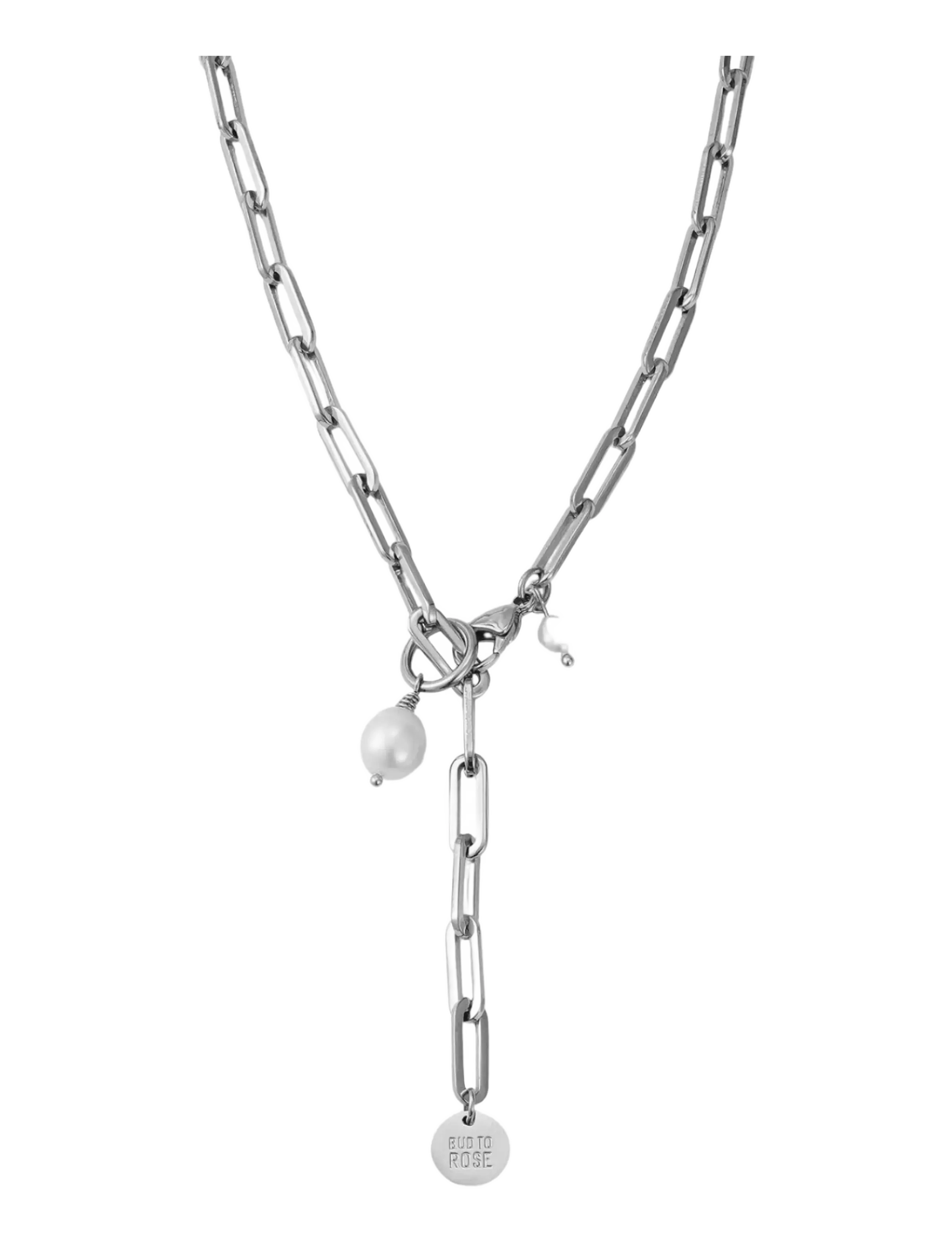 Bud to rose Carrie Pearl 60 Necklace Silver - Mother's day - SILVER / silver